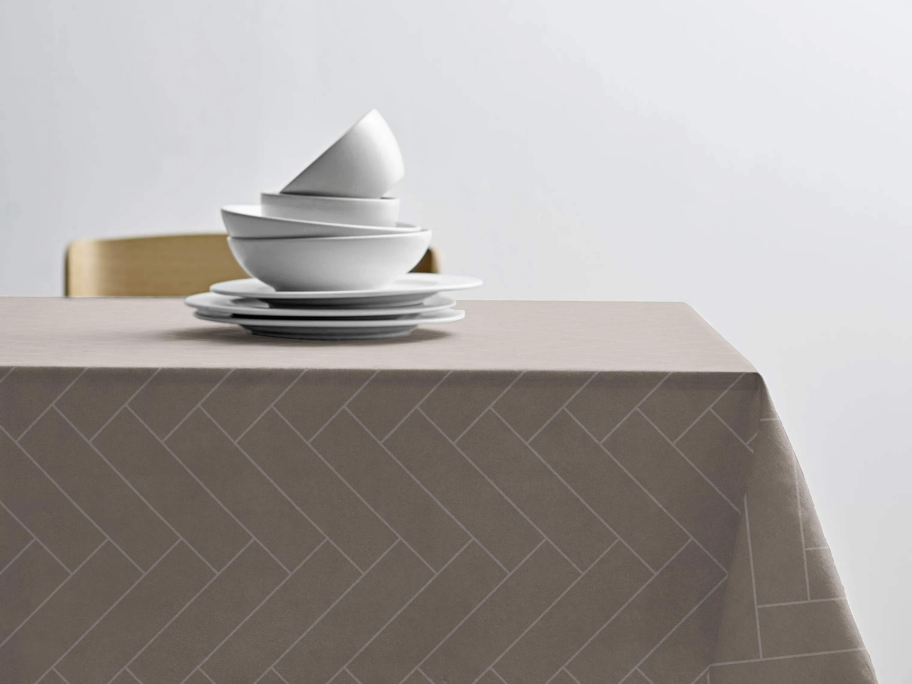 Södahl Duge Tiles Damask Dug i taupe, 2