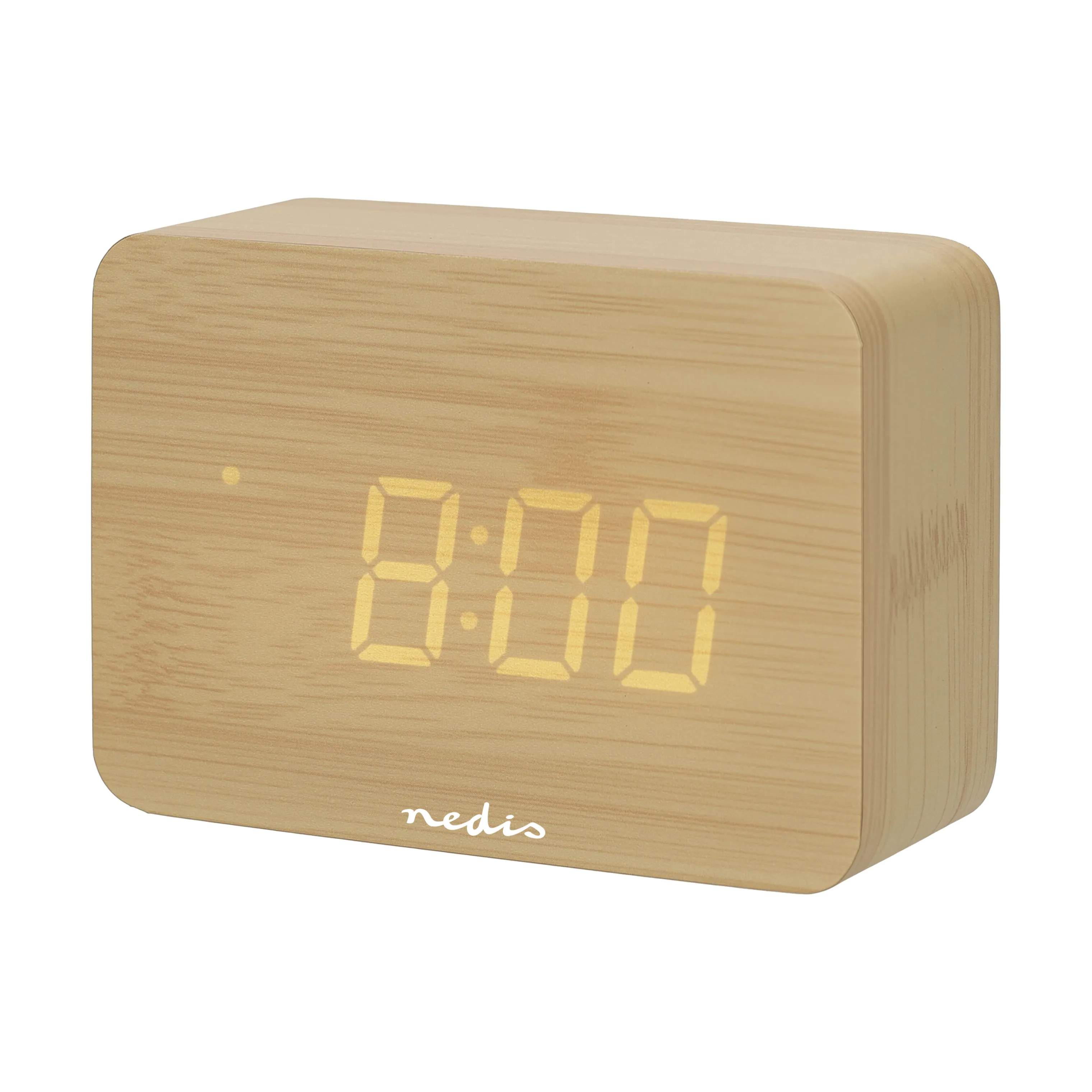 Nedis Vækkeure Digitalt Vækkeur i Træ, 1