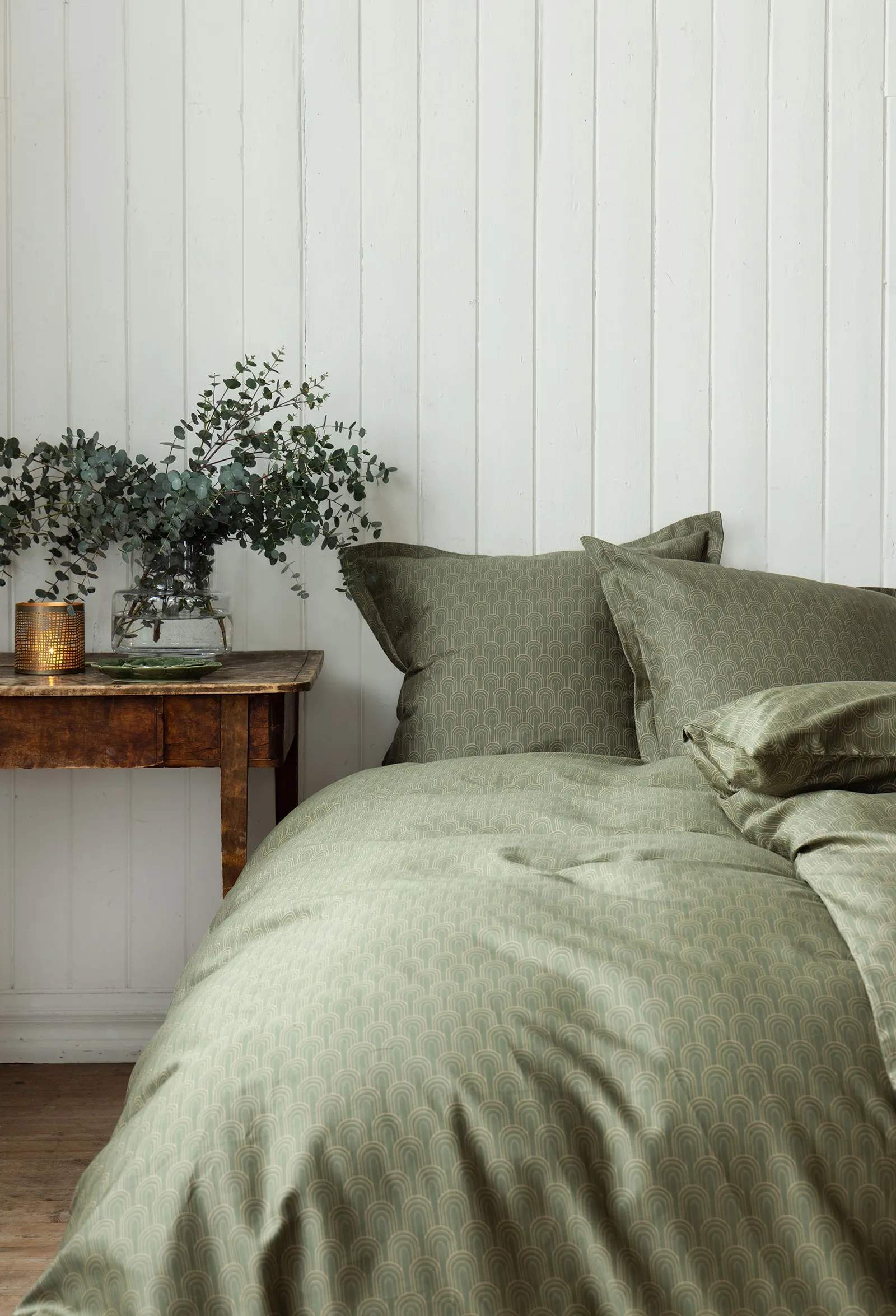 Borås Cotton Sengetøj Betty Sengetøj i Grøn, B140 x L220 cm, 2