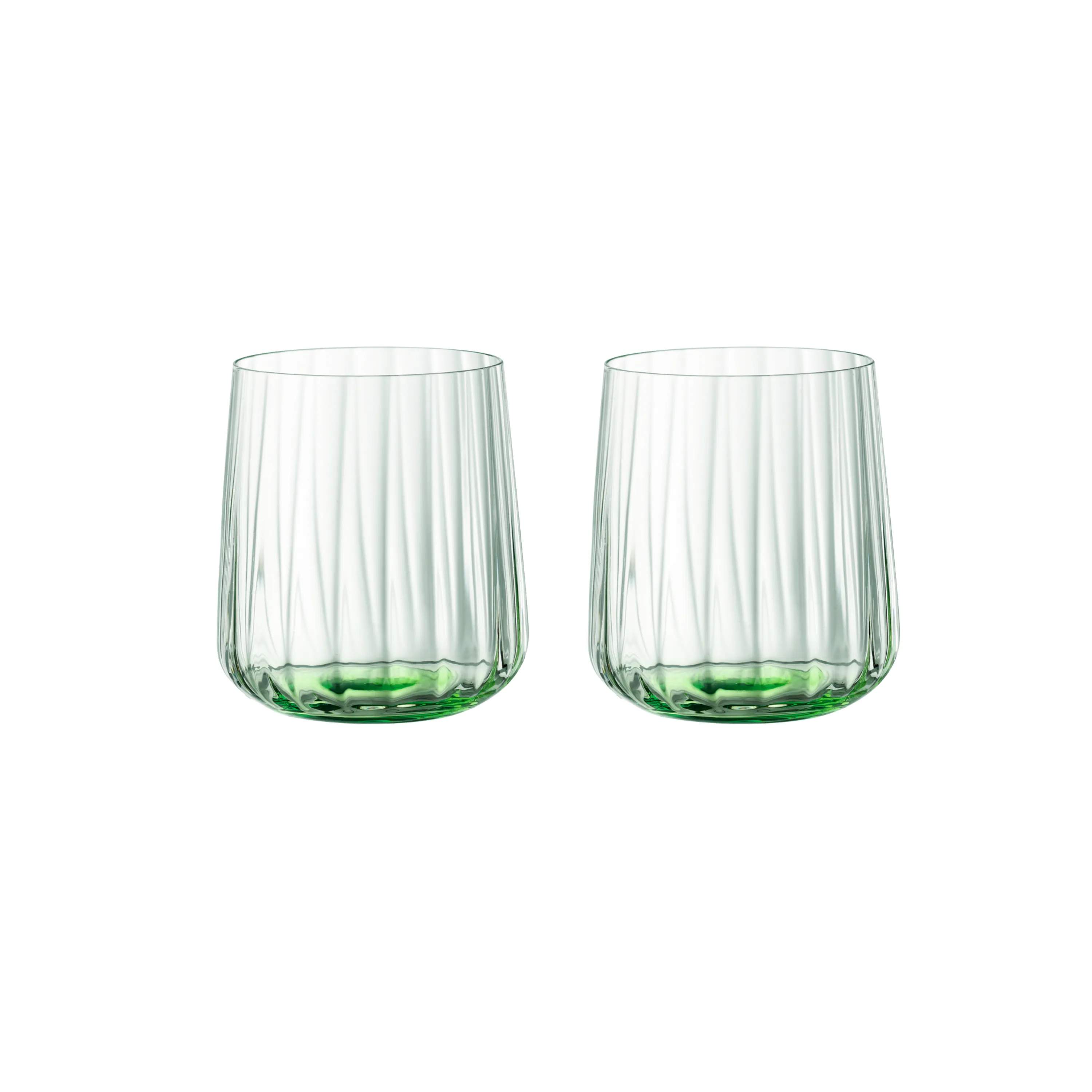 Spiegelau Vandglas Lifestyle Colour Tumblerglas - 2 stk. i klar og grøn, 1