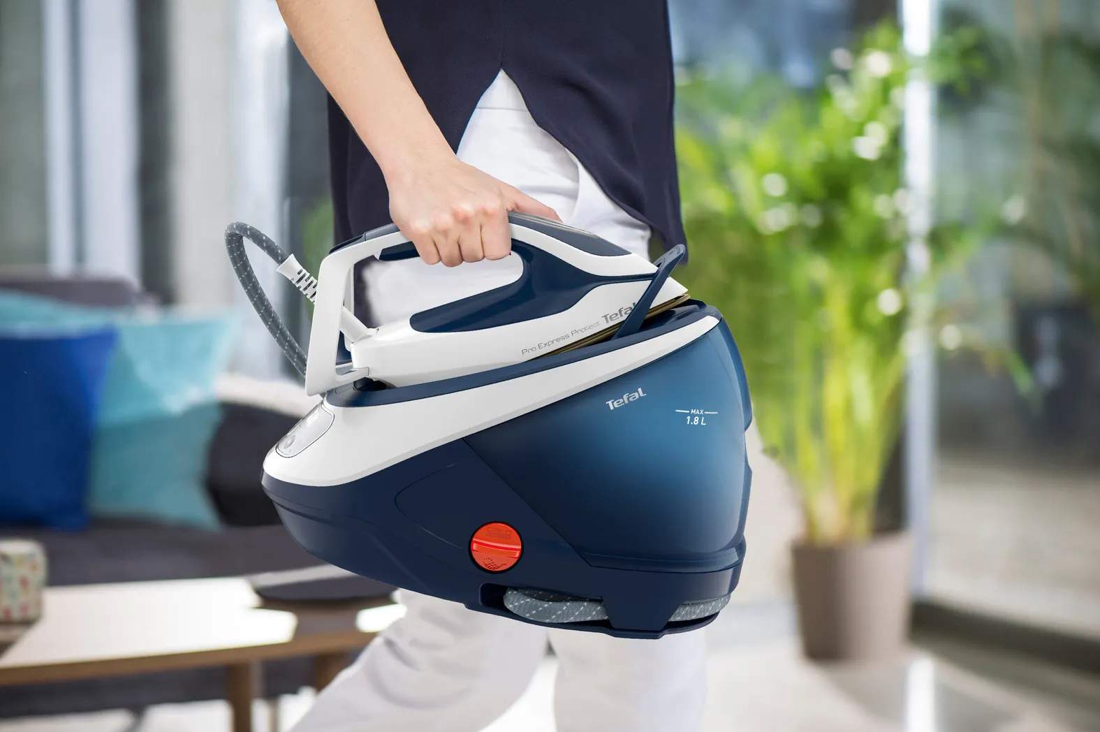 Tefal Dampstationer Pro Express Protect Dampstrygejern i Blå, 2