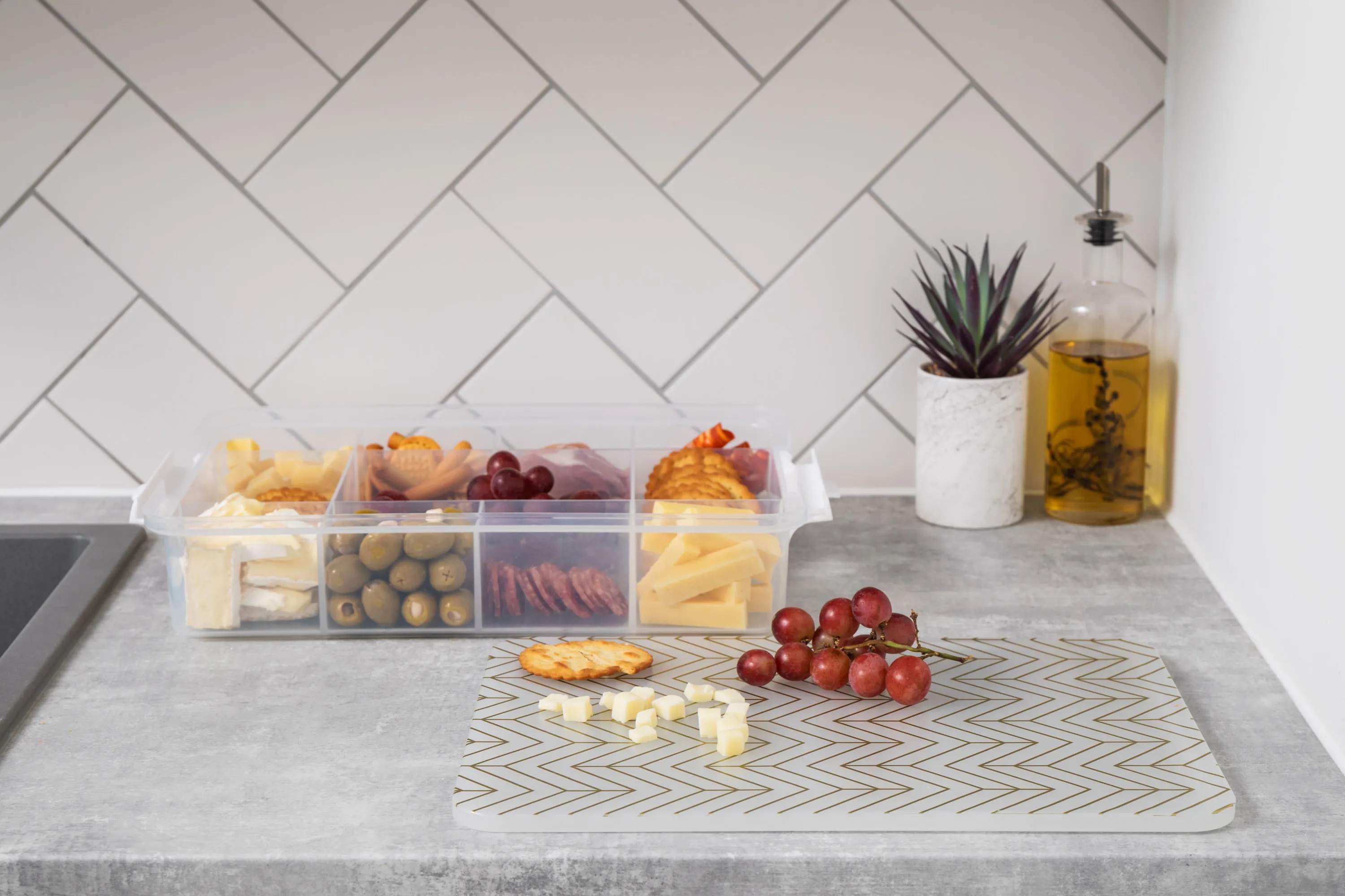 Farberware Opbevaringsbokse Snacklebox Snackboks i Hvid, 3