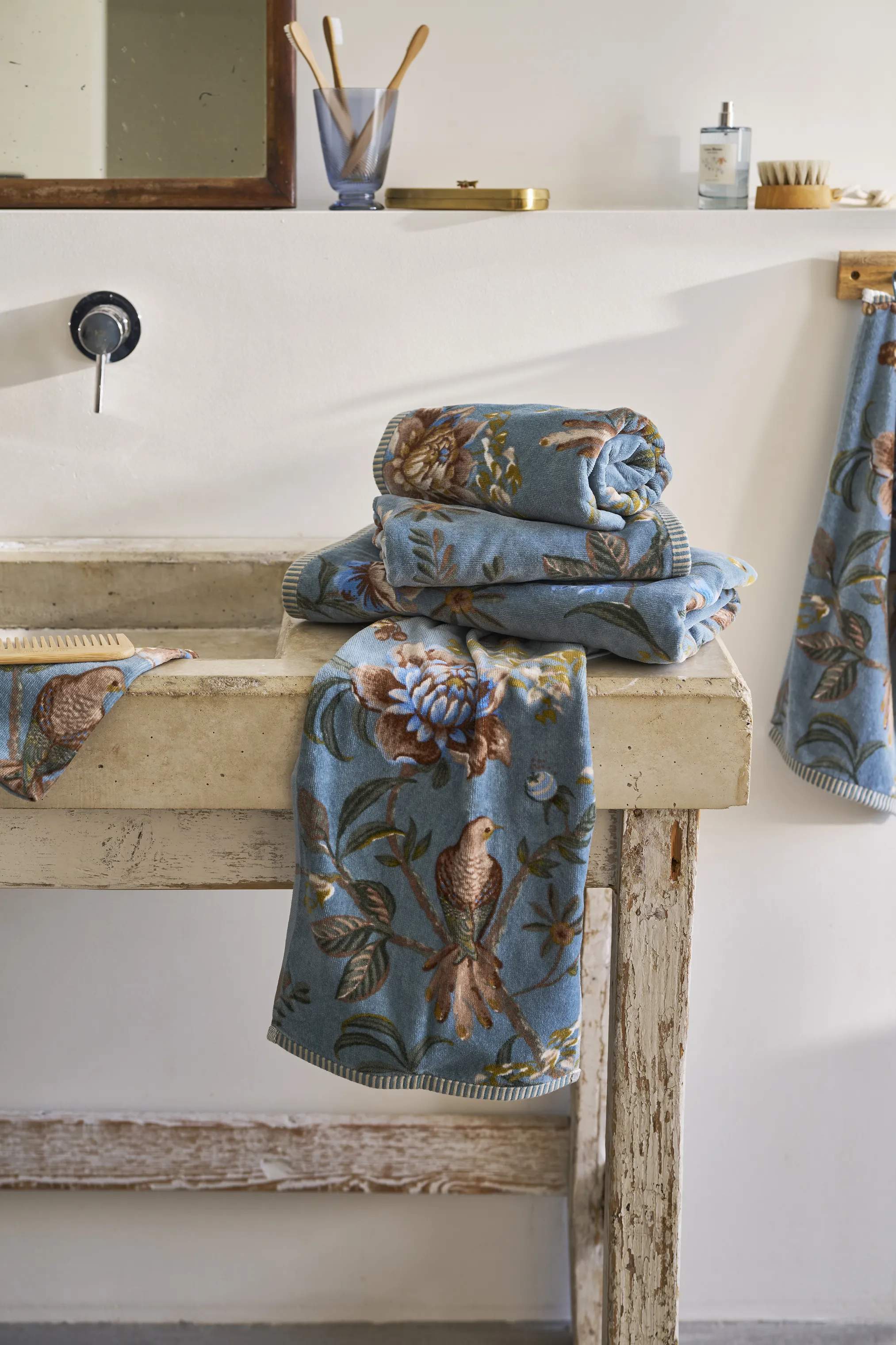PIP Studio Vaskeklude Secret Garden Vaskehandske i Blue, 2