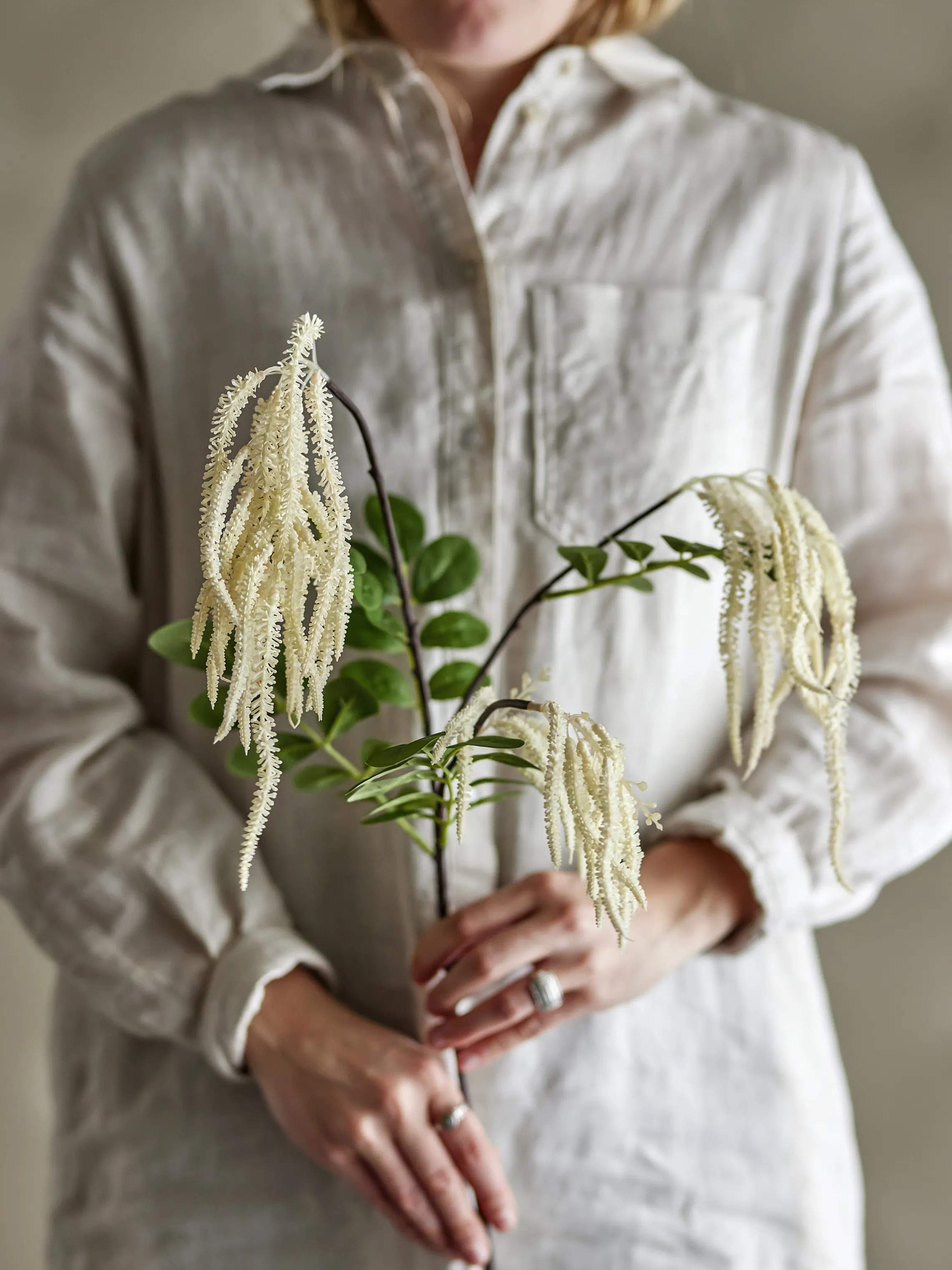 Bloomingville Kunstige blomster Kunstig blomst - Reed stilk i Hvid, 3