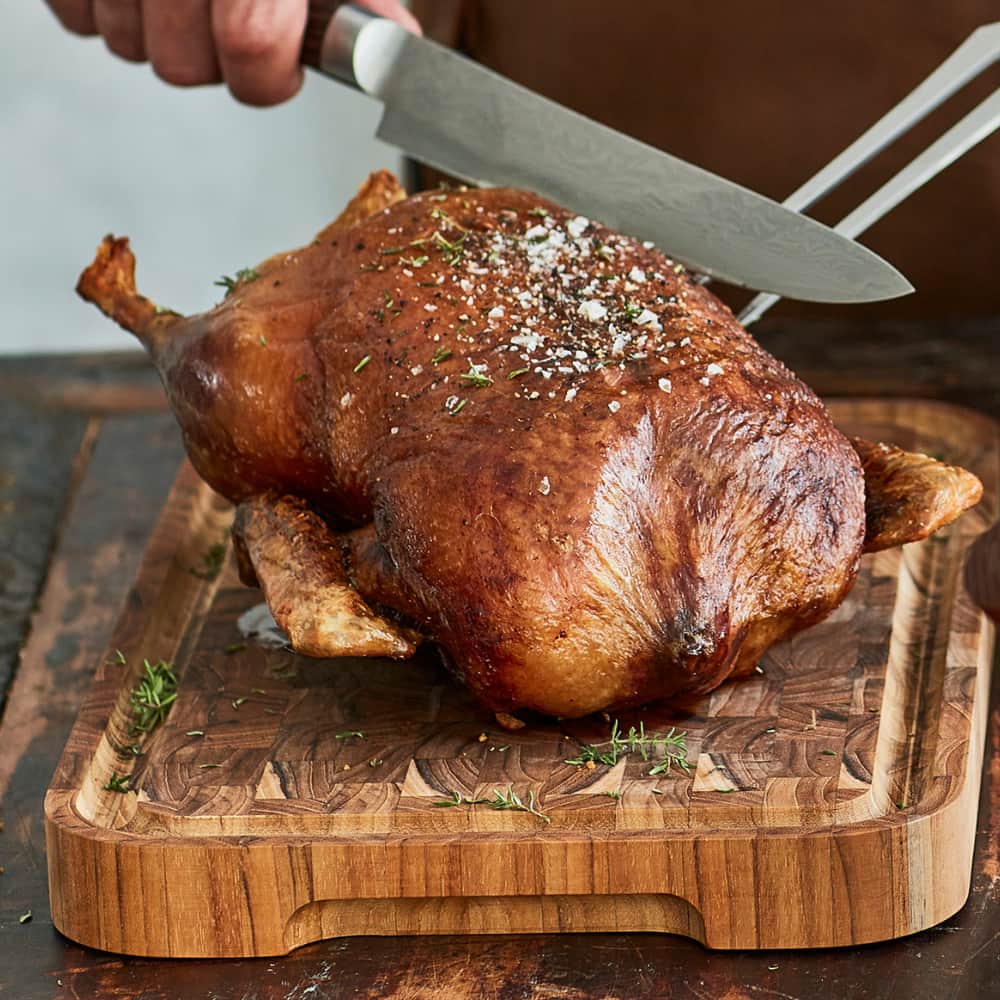 andesteg på grillen