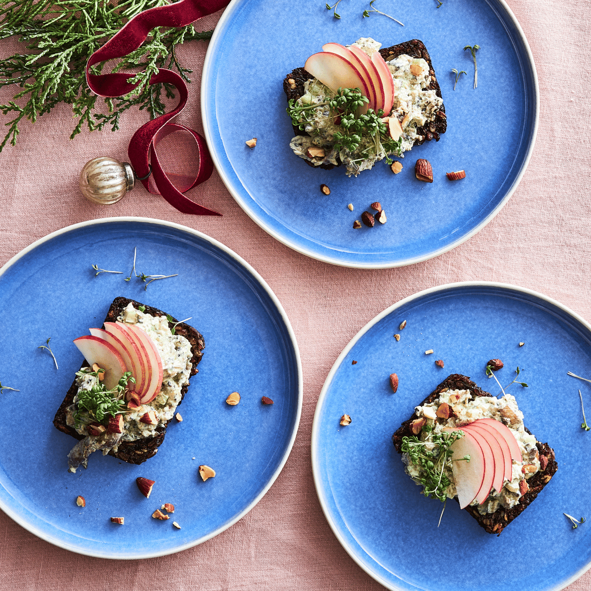 svampesalat med mandler