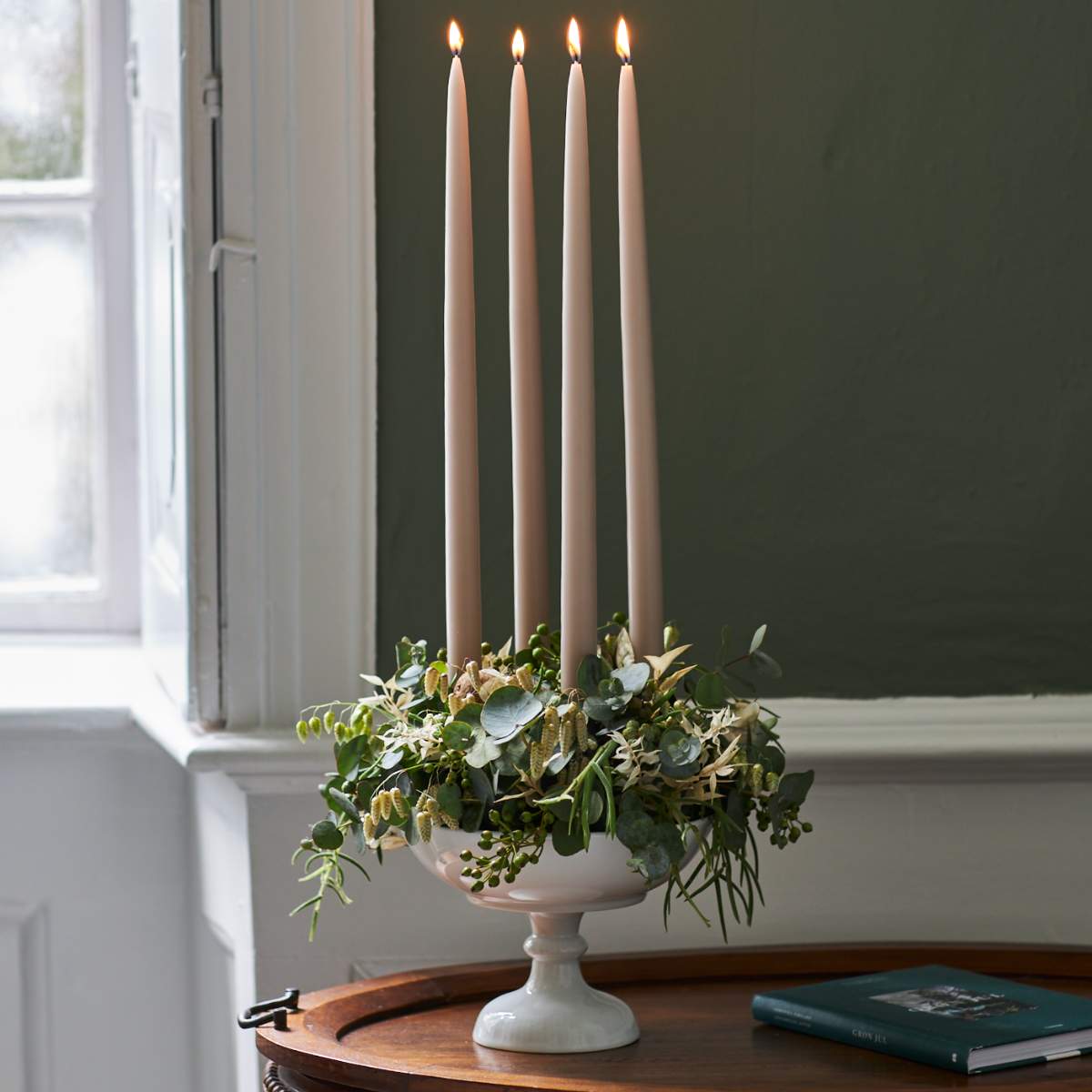 adventskrans på fad
