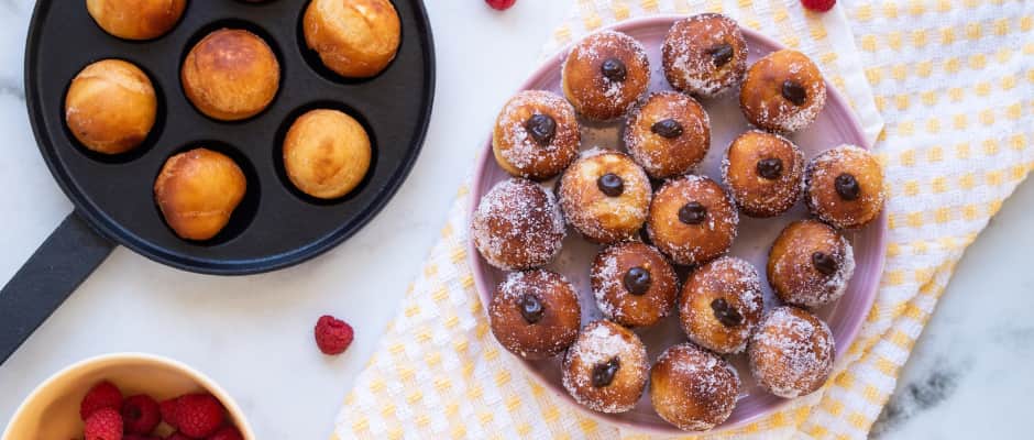 Donutkugler med Nutella fyld