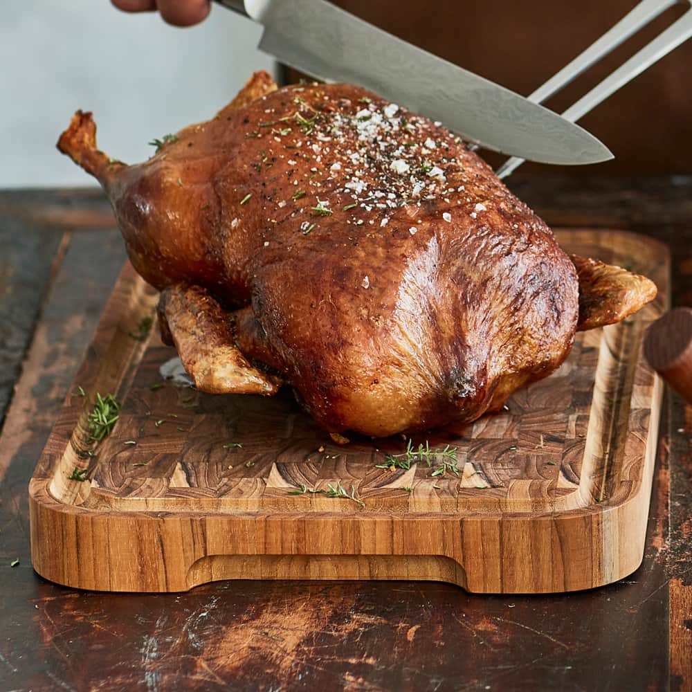 juleand på grillen