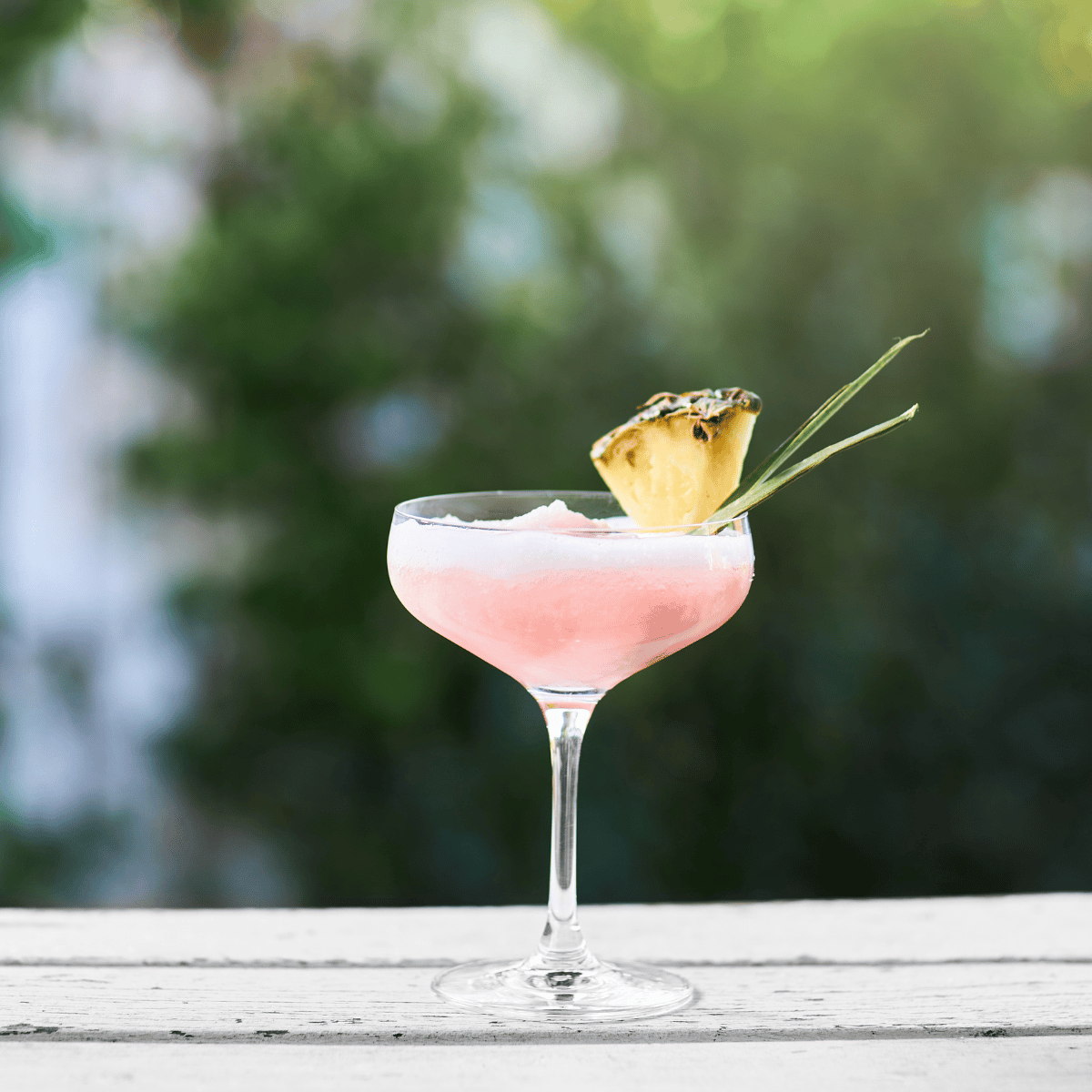 Frozen pineapple martini drink