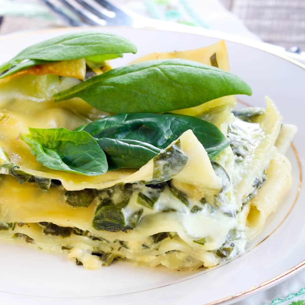 lasagne med spinat