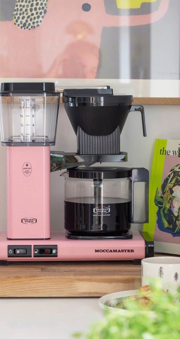 Lyserød kaffemaskine fra Moccamaster