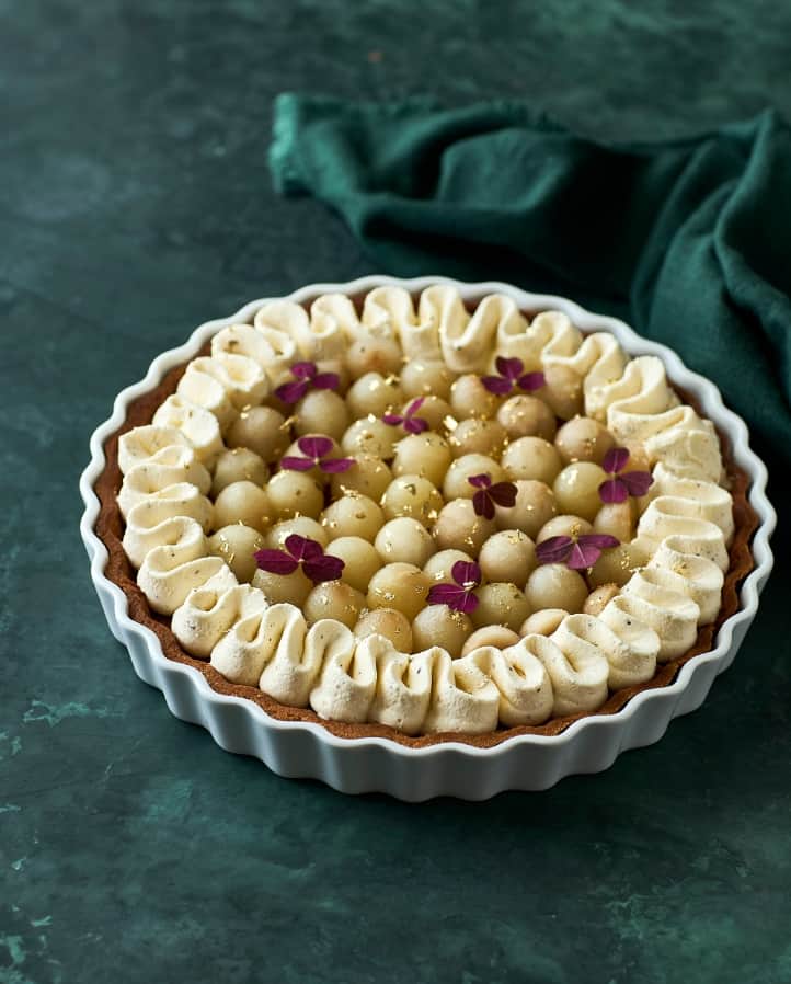 Pæretærte med appelsin & kardemomme i Pillivuyt tærtefad