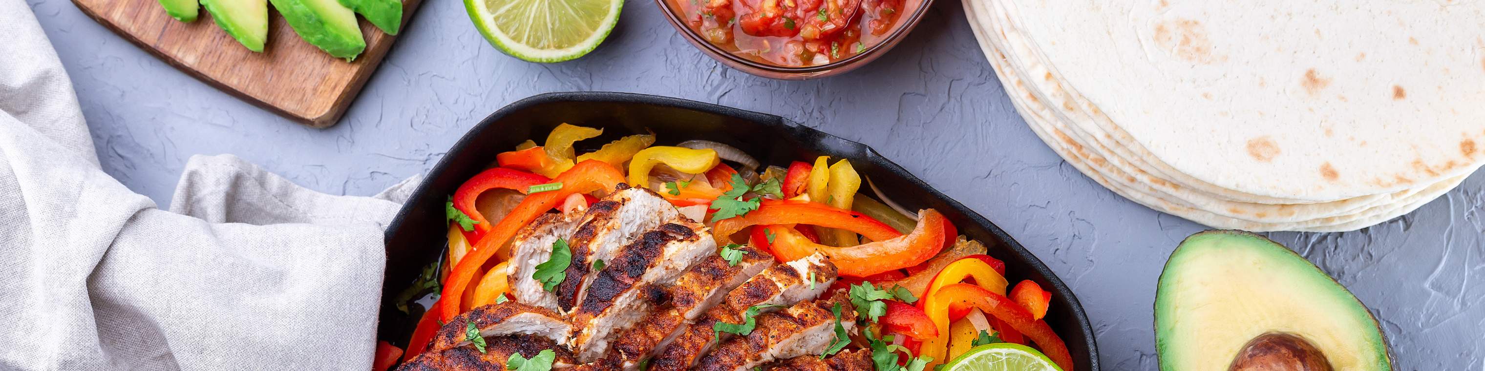 fajitas på grill