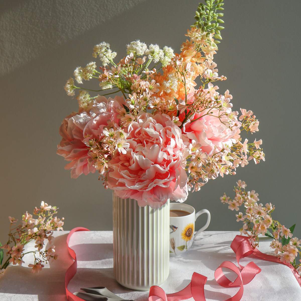 kunstige blomster buket