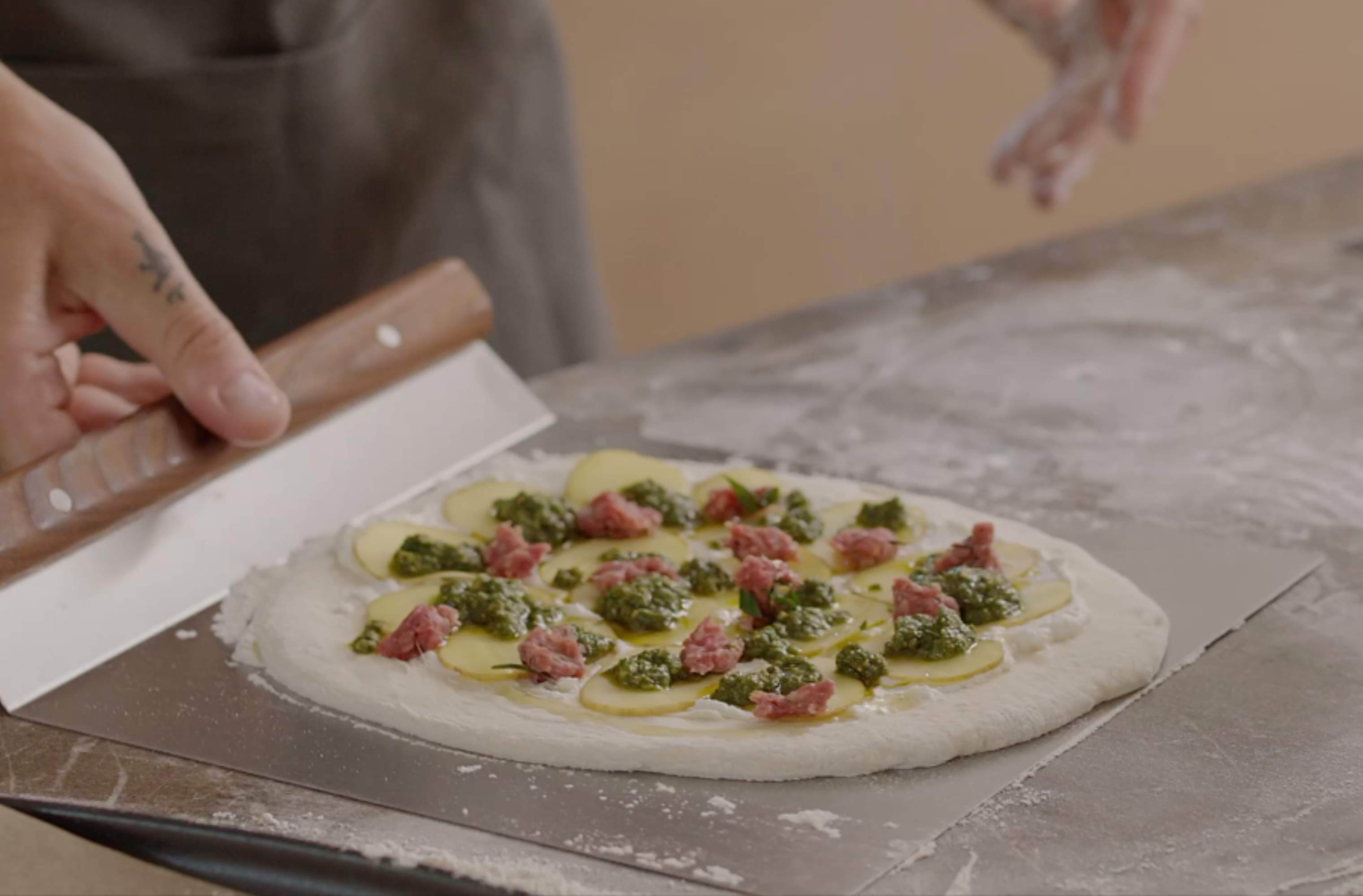 hvid pizza