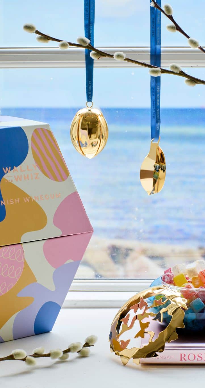 Wally and Whiz påskeæg med Georg Jensen påskepynt