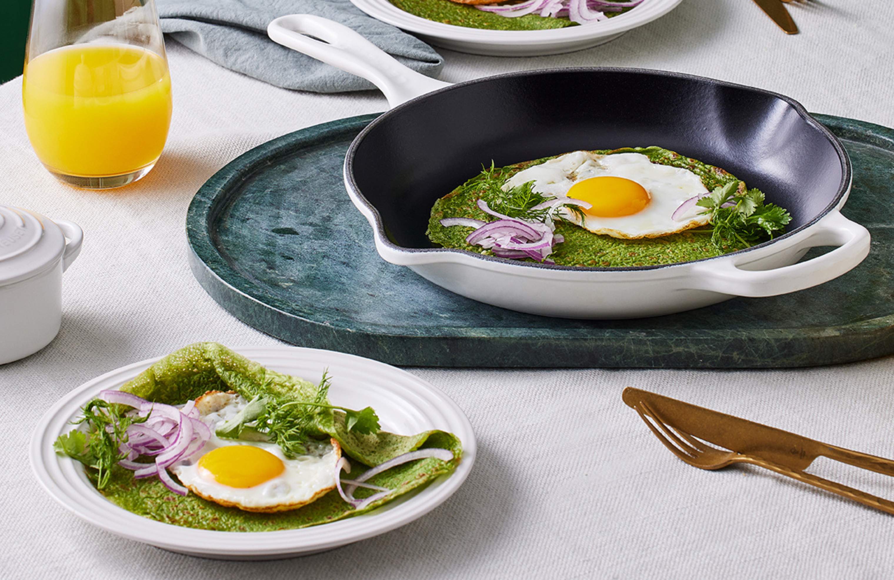Grønne frokost-pandekager 
