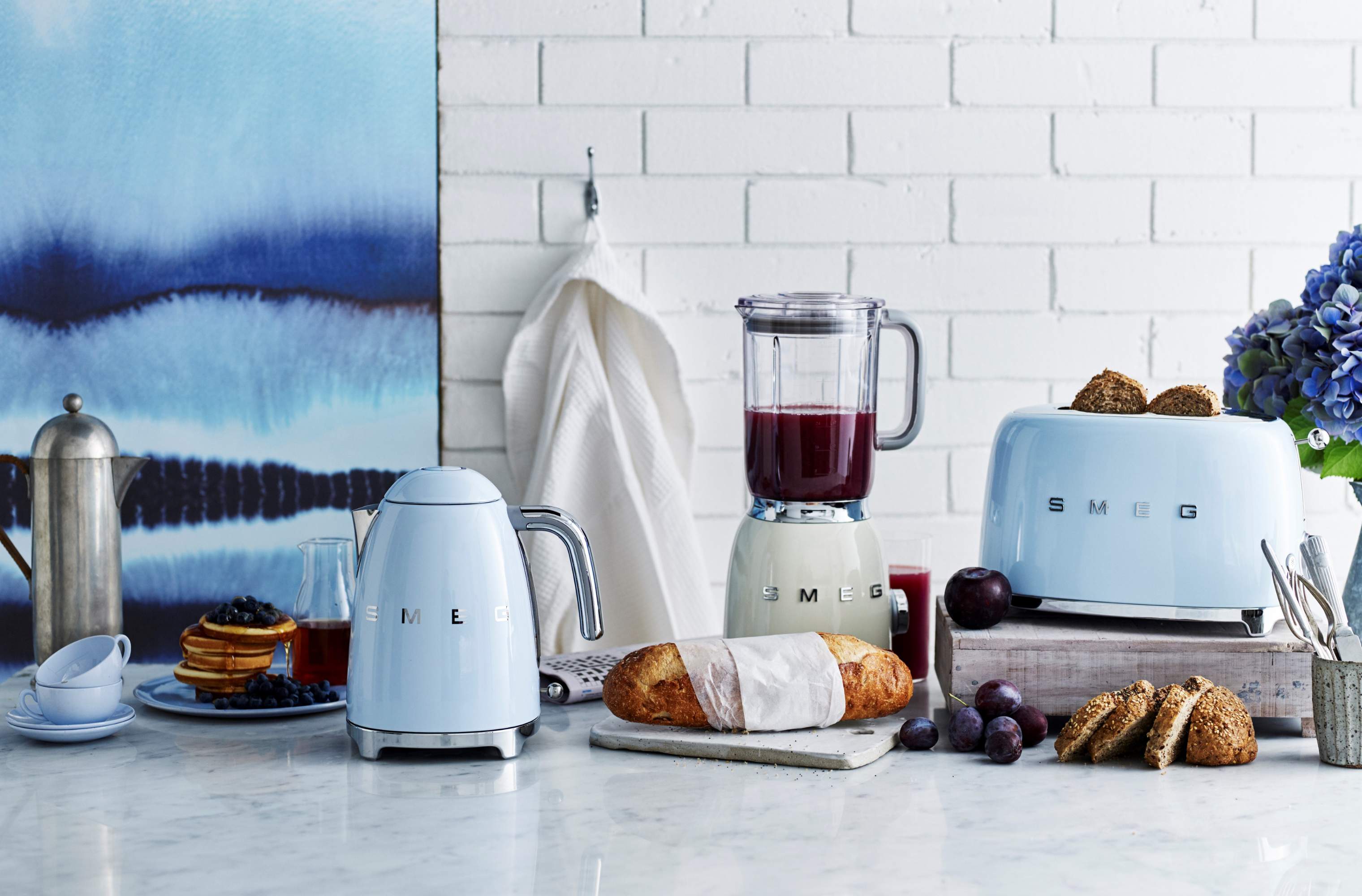 Smeg-køkkenmaskiner-elkedel-brødrister-blender