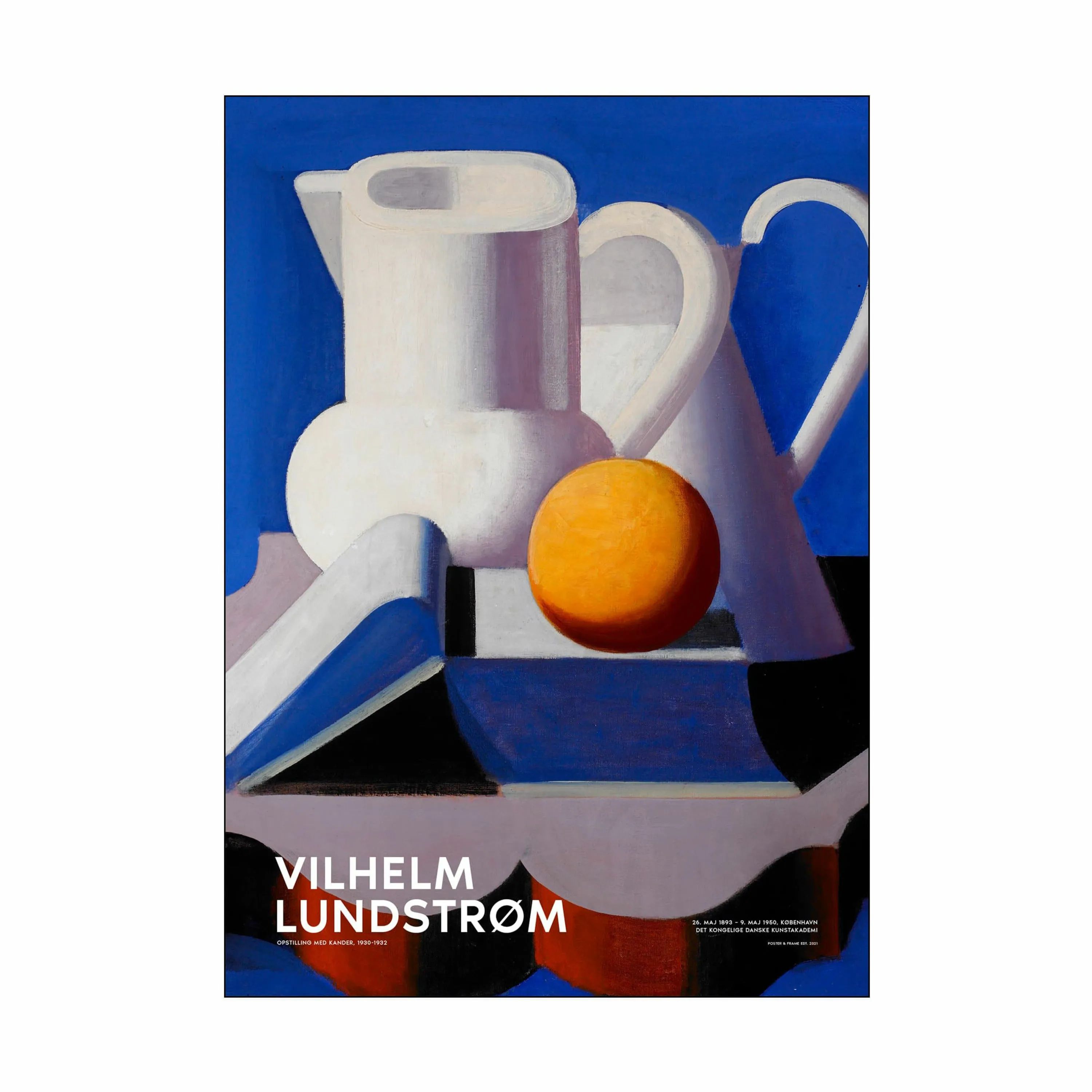 Poster&Frame Plakater Vilhelm Lundstrøm Plakat - Opstilling med kander i Multifarvet, B30 x L40 cm, 1