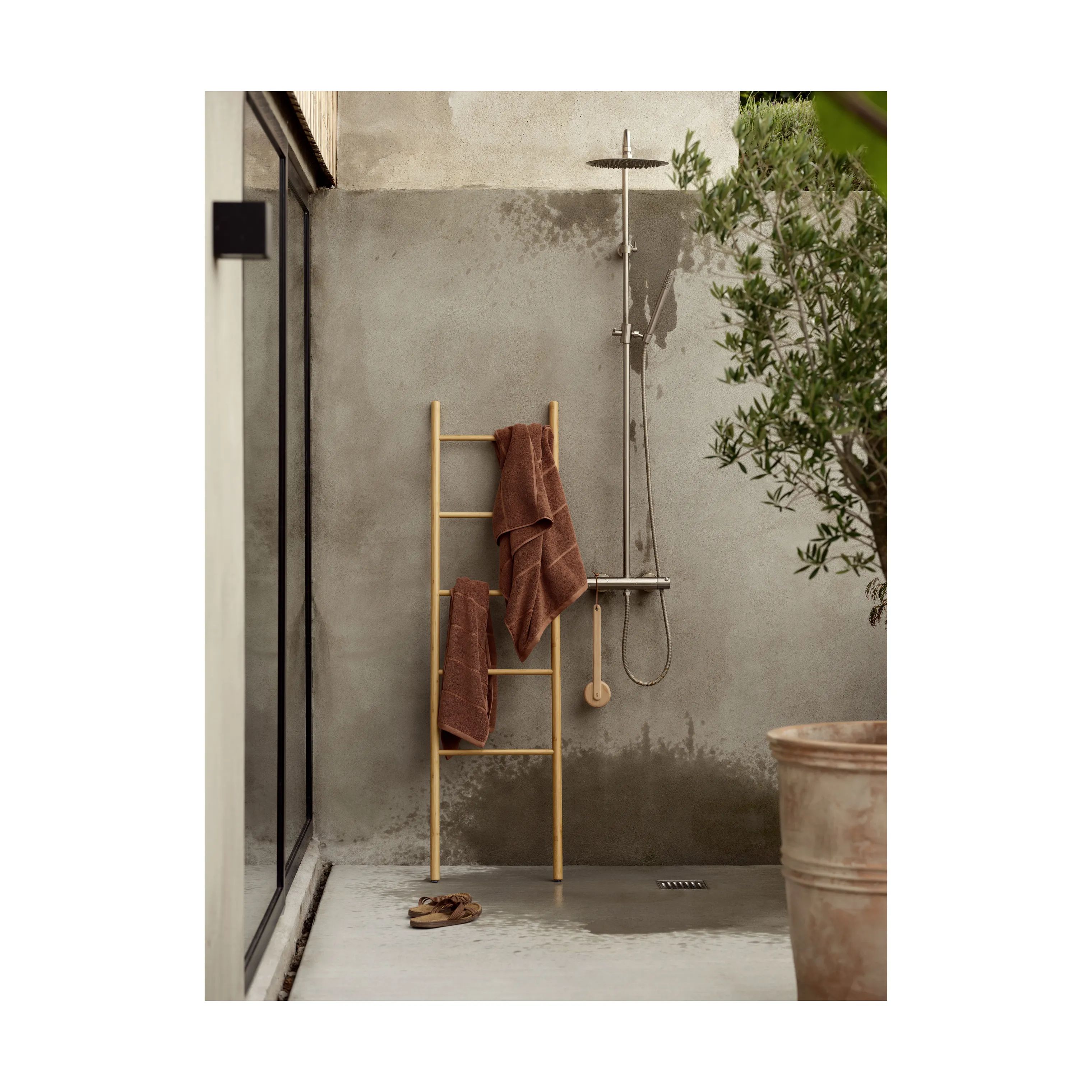 Zone Håndklæder Sauna Håndklæde i Terracotta, B50 x L100 cm, 3