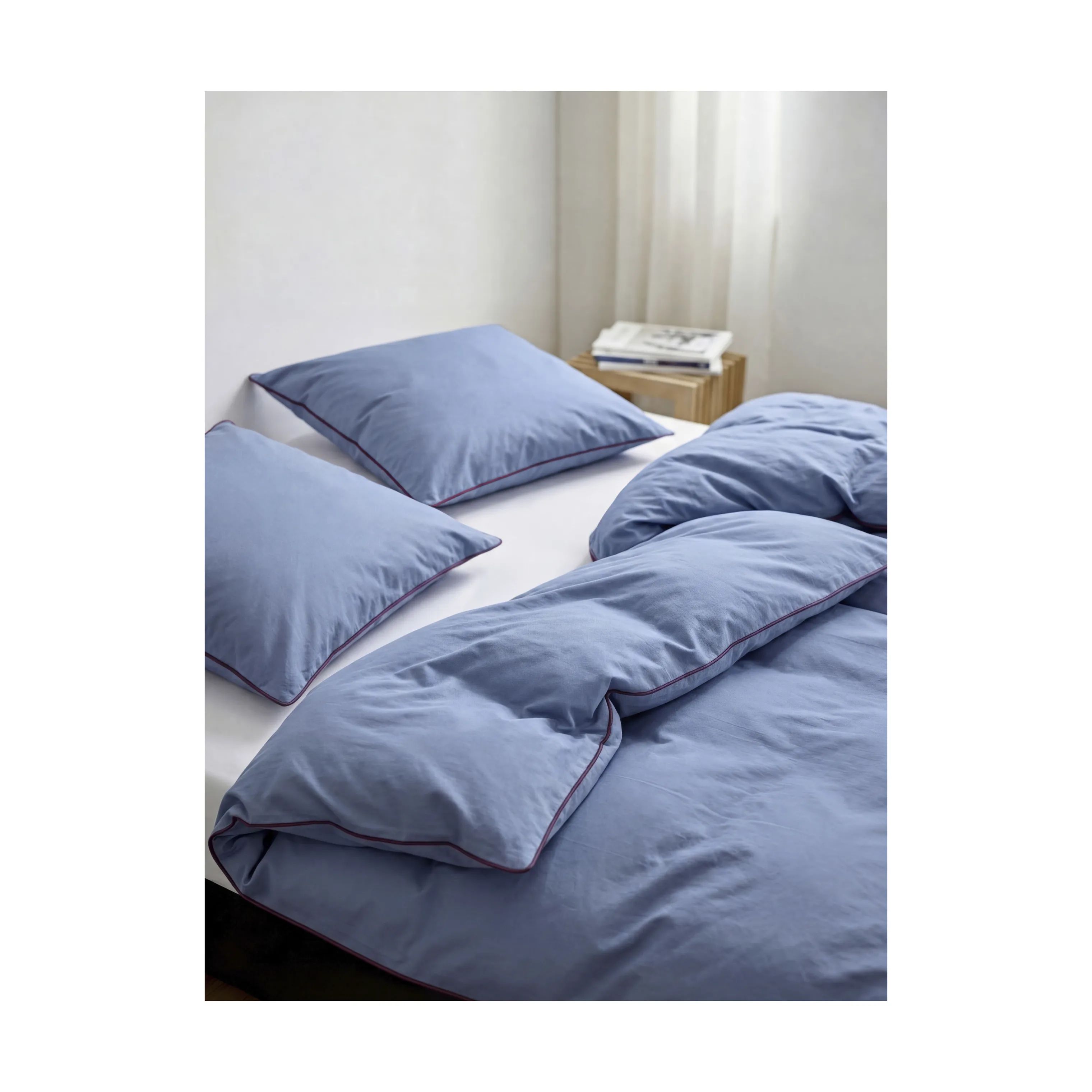 Södahl Sengetøj Edge Sengetøj i Sky blue, B140 x L220 cm, 4