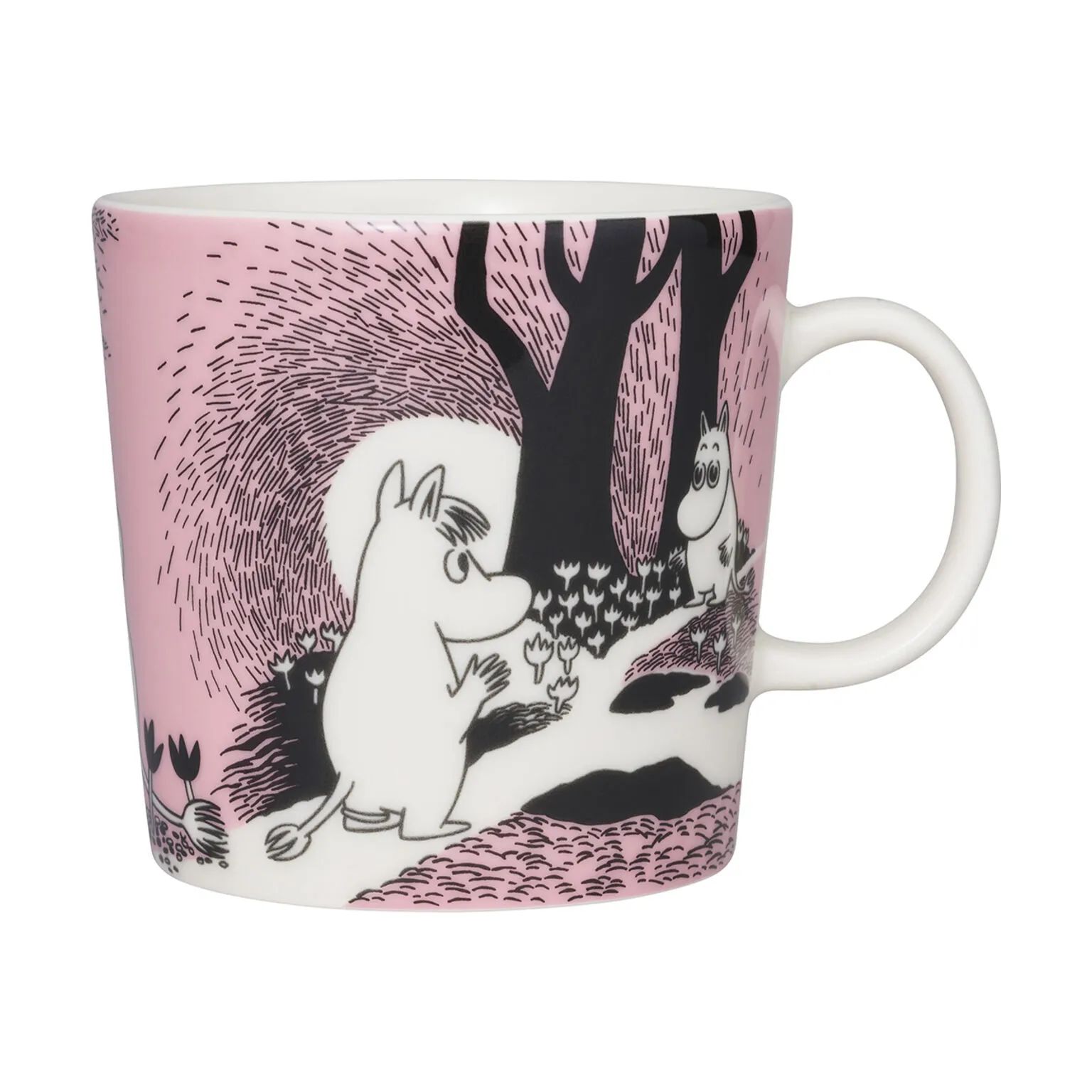 Moomin Arabia Krus og kopper med hank Kærlighed 30 år Jubilæumskrus i 40 cl, 4