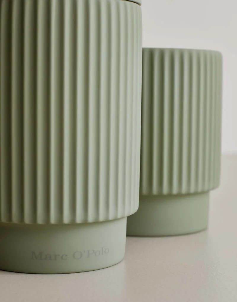 Marc O'Polo Krukker med låg The Wave Beholder i Light green, H10,6 x Ø8 cm, 2