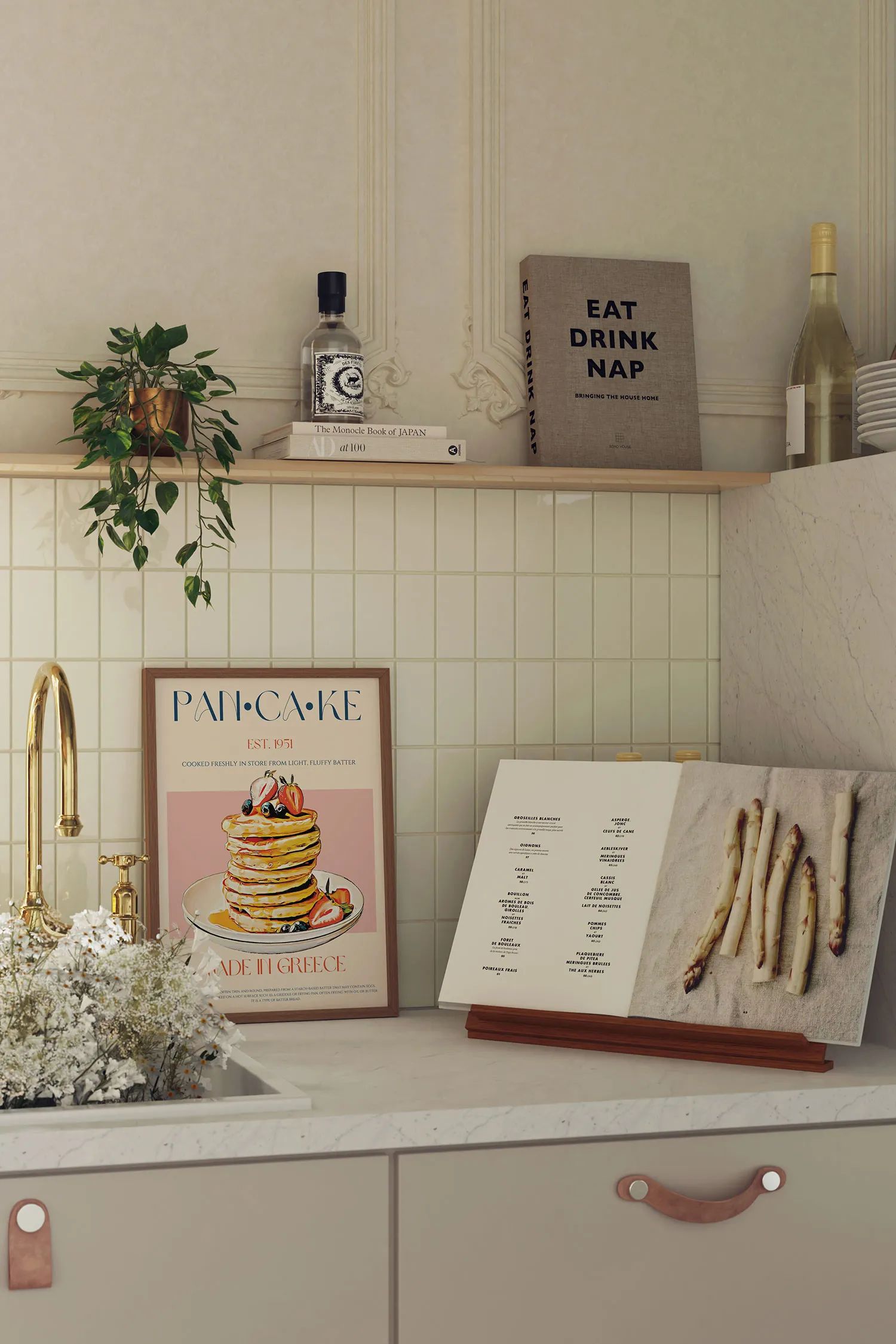 Poster&Frame Plakater Plakat - Pancake i Multifarvet, B30 x L40 cm, 2