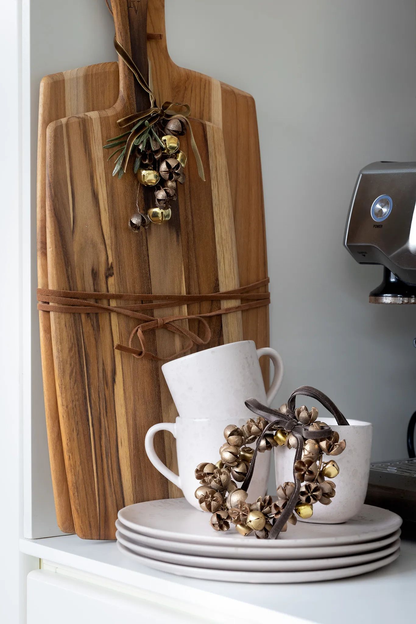 Casa Christmas Kunstige blomster Krans med frøkapsler i Natur/guldfarvet, 2