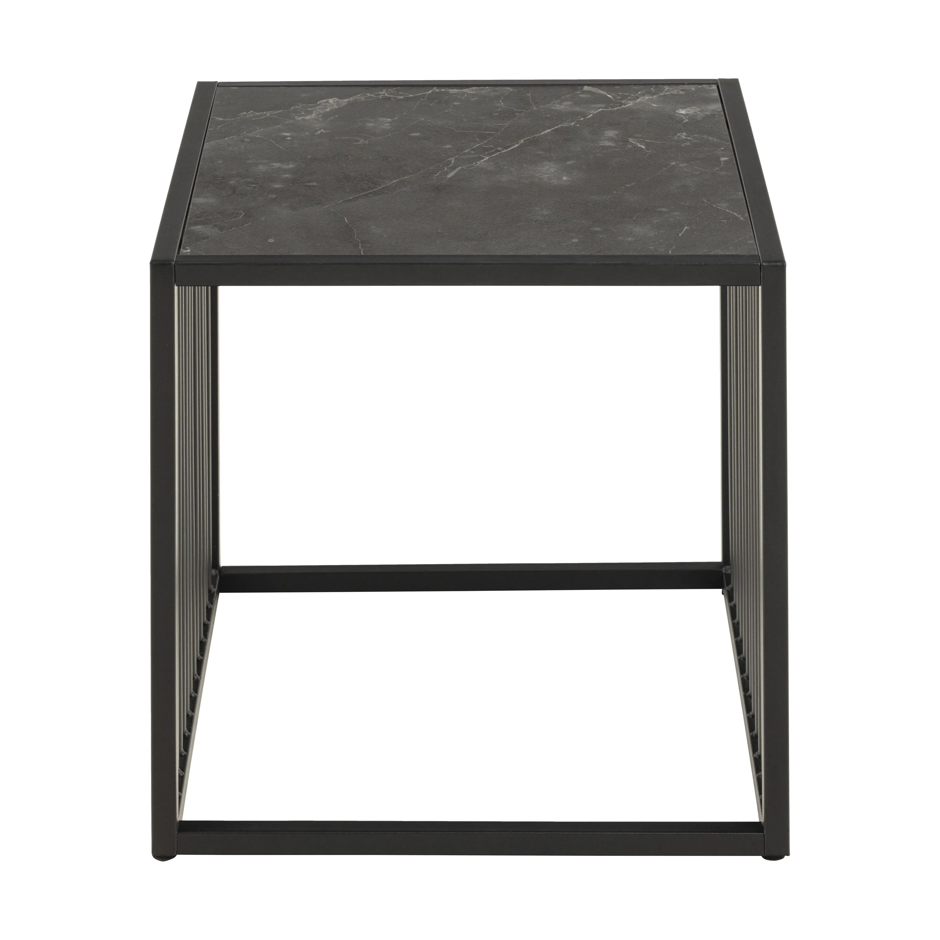 CASA Living Sideborde Strington Hjørnebord i Sort, 40 cm, 1