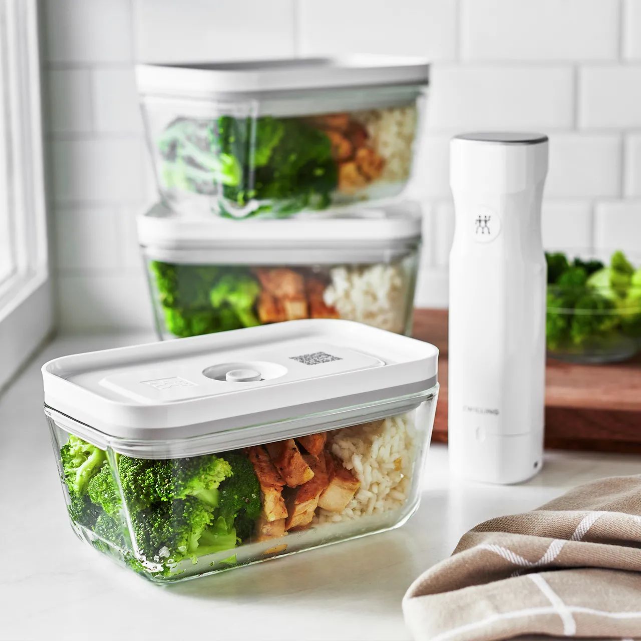Zwilling Opbevaringsbokse Fresh & Save Vakuumboks i Grå/Klar, 0.9 L, 3
