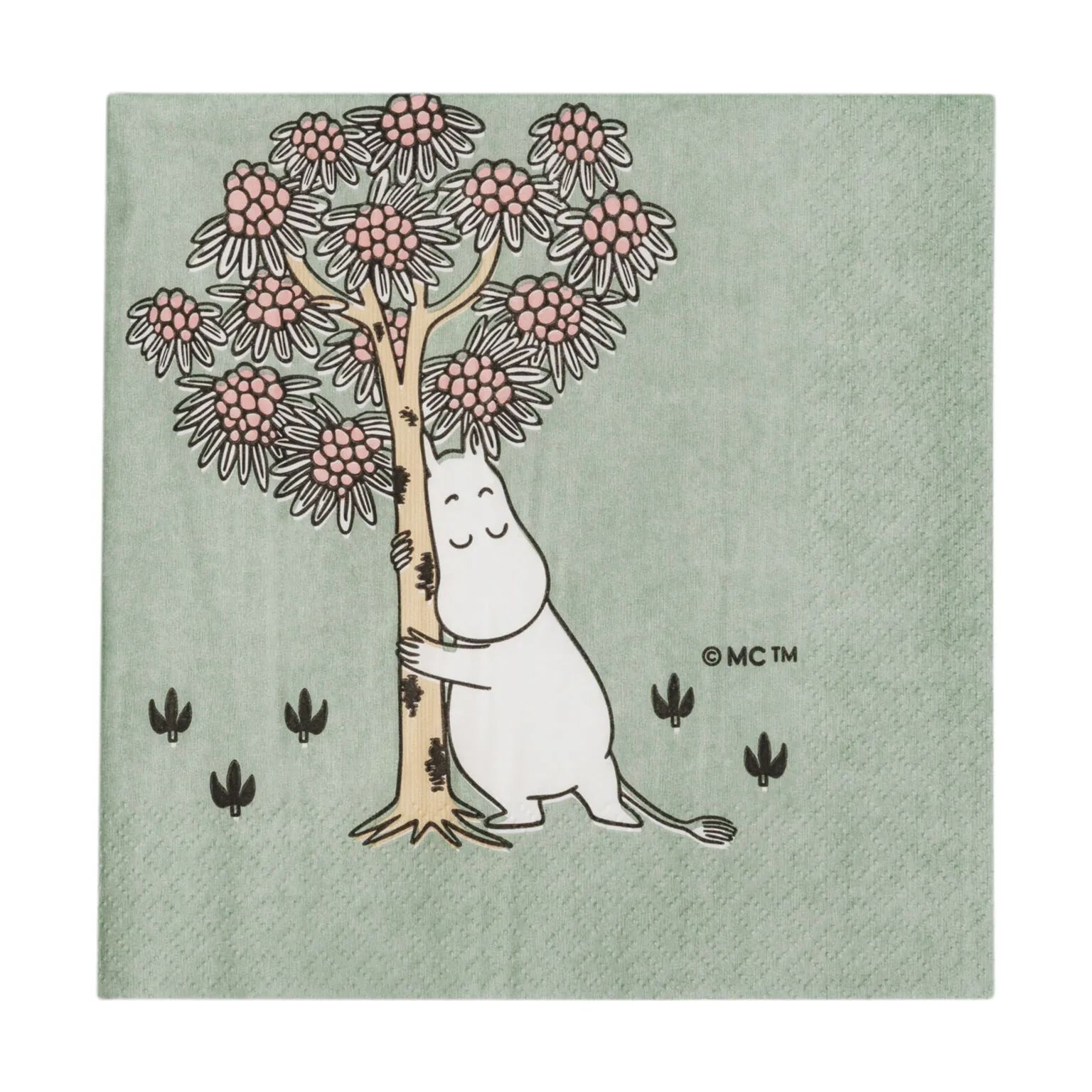 Moomin Arabia Papirservietter Kærlig omsorg Papirservietter - 20 stk. i Multifarvet/grøn, 2