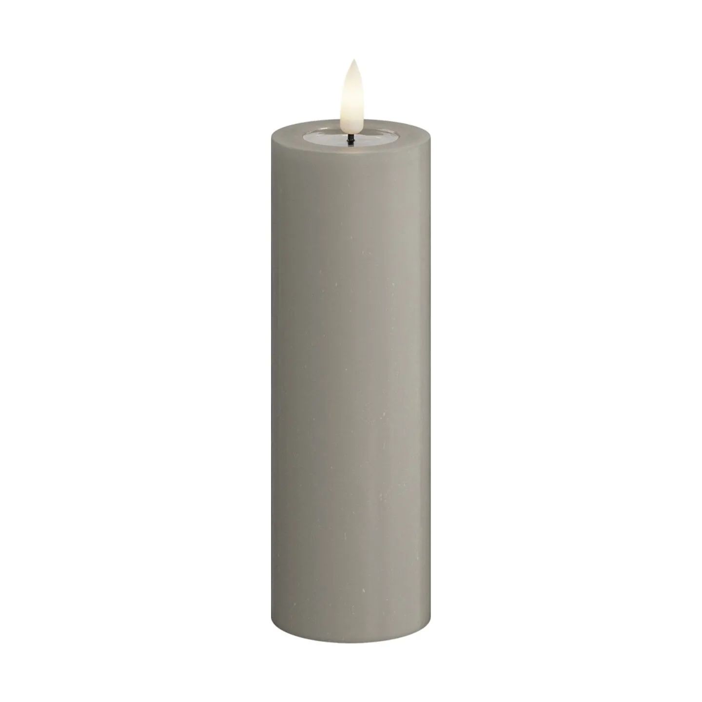 Deluxe Homeart LED-lys Real Flame LED Bloklys i Sand , 15 cm, 1