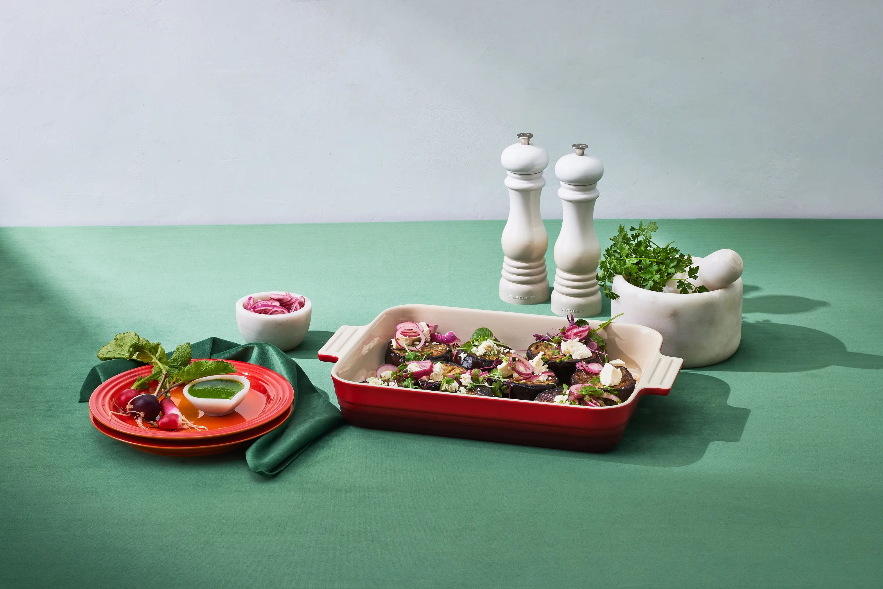 Le Creuset Ovnfaste fade Fadsæt - 2 dele i Cerise, 2