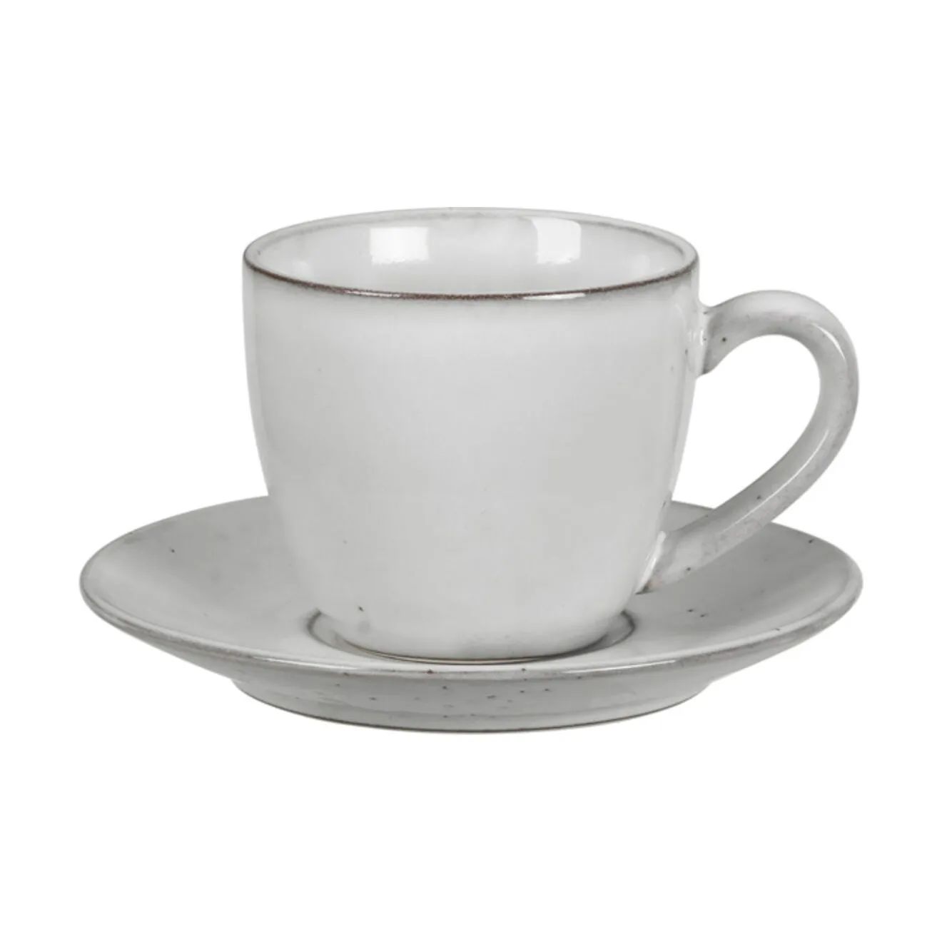Broste Copenhagen Krus og kopper med hank Nordic Sand Kop m. Underkop i 15 cl, 1