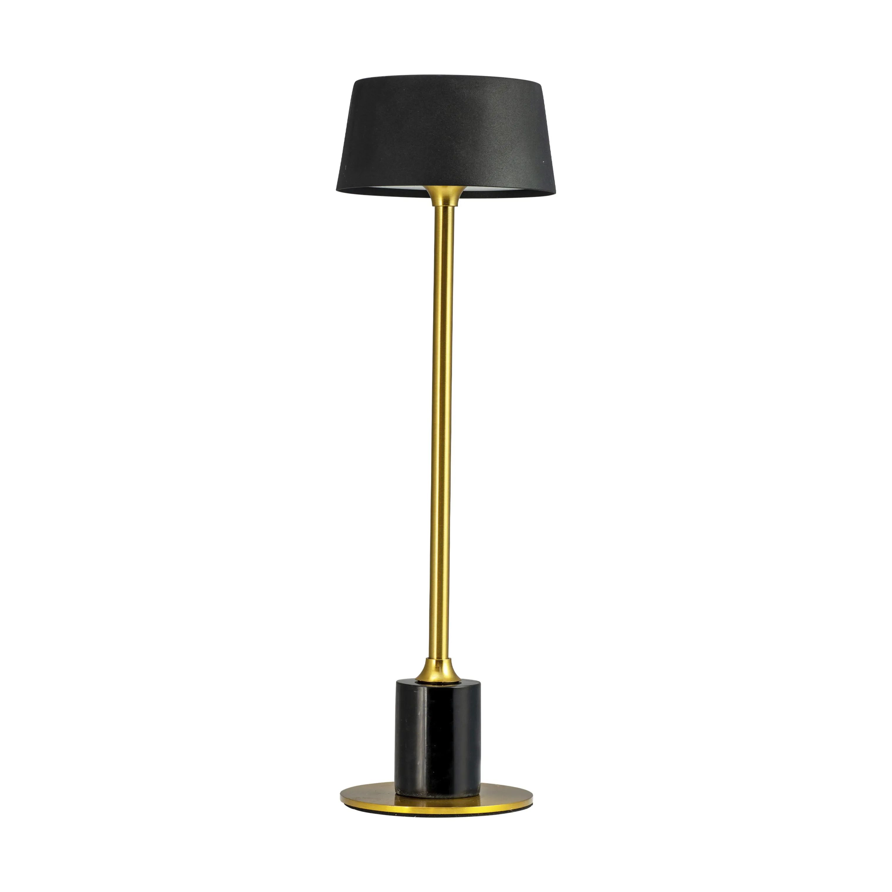 Dyberg Larsen Bordlamper Yoyo Bordlampe i Sort/ Messing/ Marmor, 1