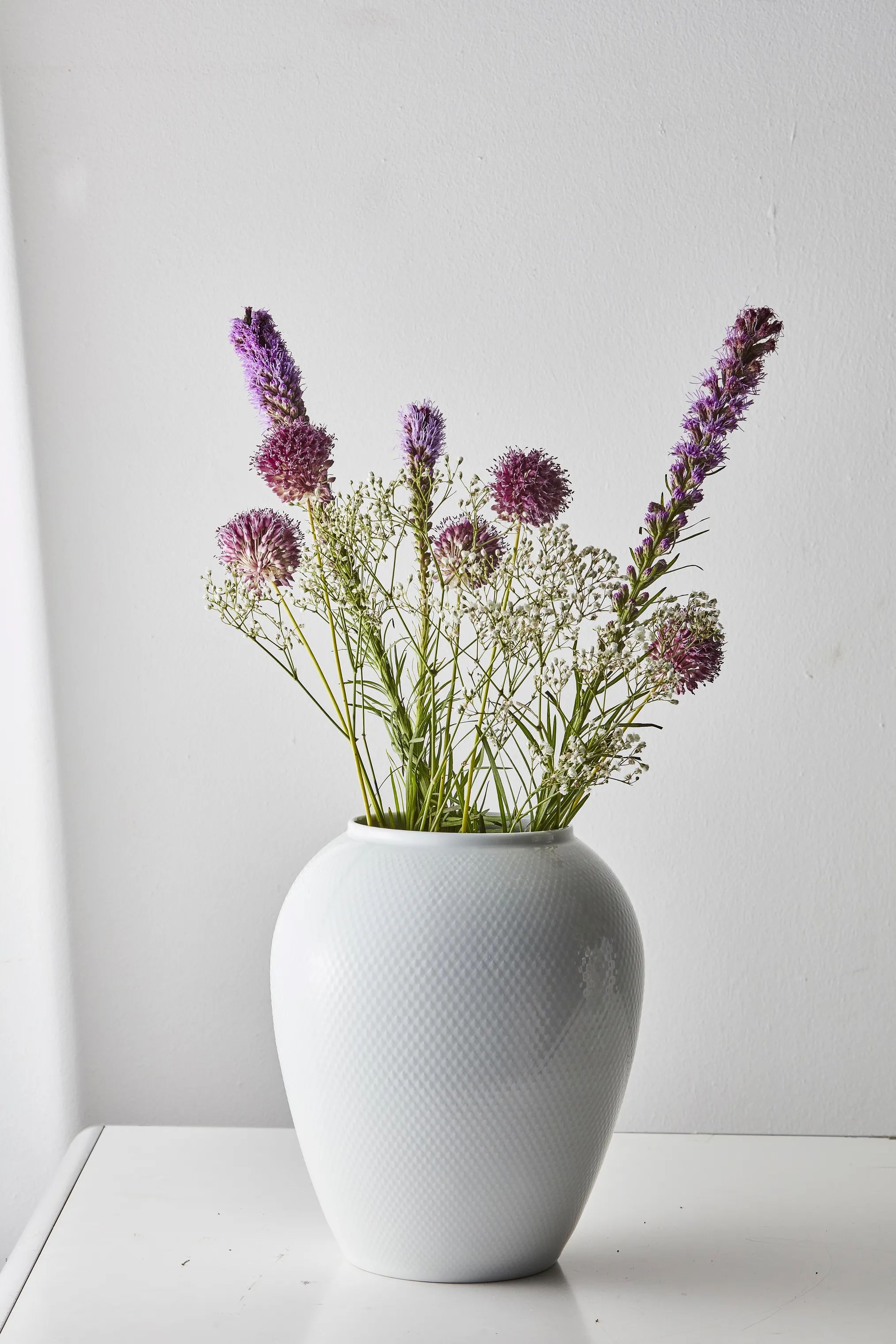 Lyngby Porcelæn Vaser Rhombe Vase i Hvid, 25 cm, 3
