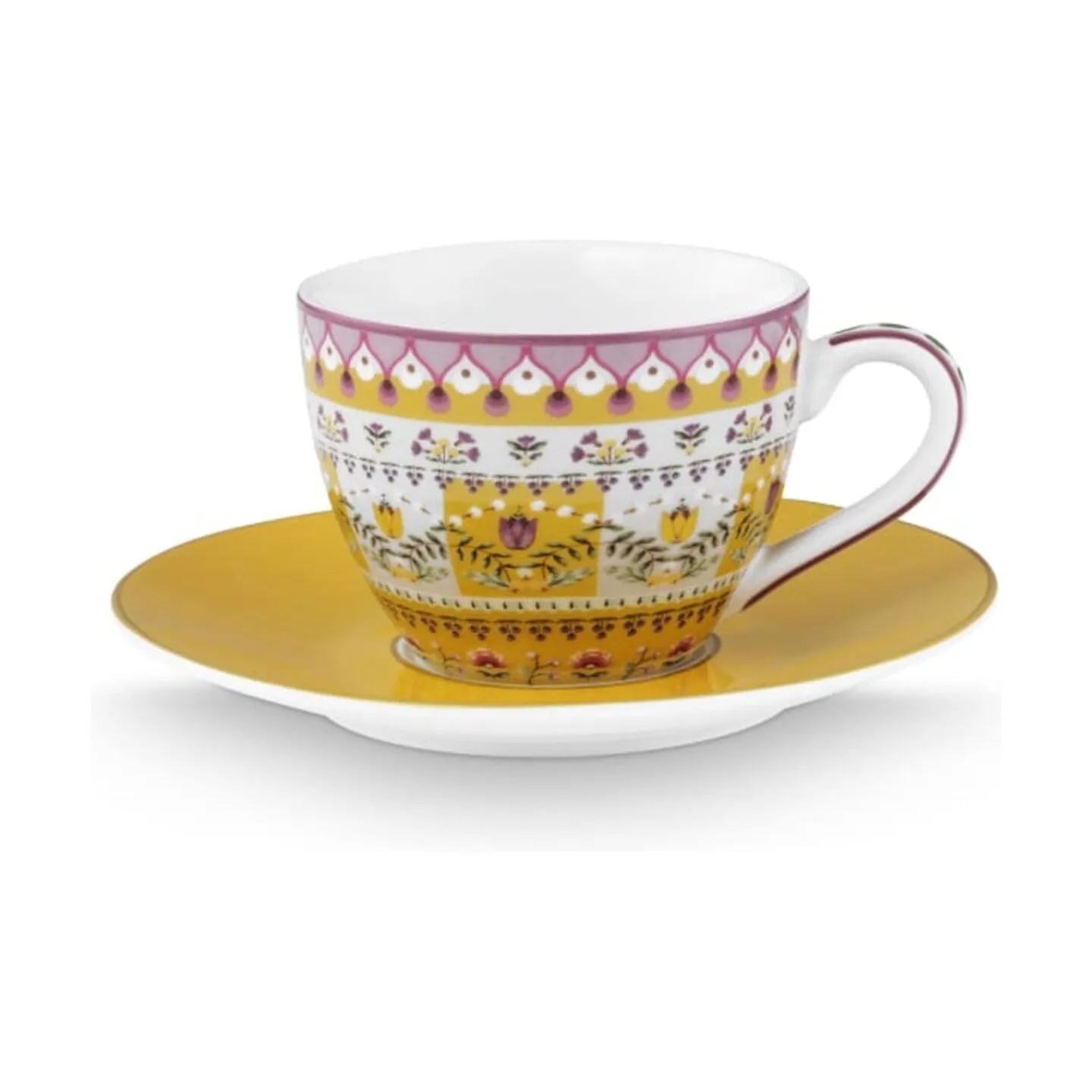 PIP Studio Espressokopper Lily & Lotus Espressokop m. underkop i Yellow, 1