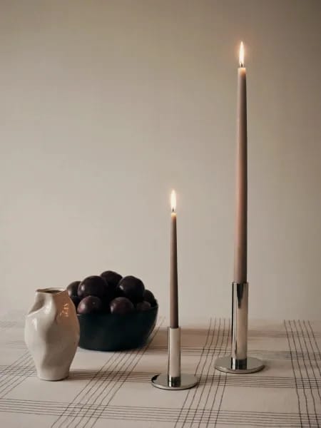 Broste Copenhagen Kronelysestage Maro Lysestage i Sølvfarvet, 8 cm, 3