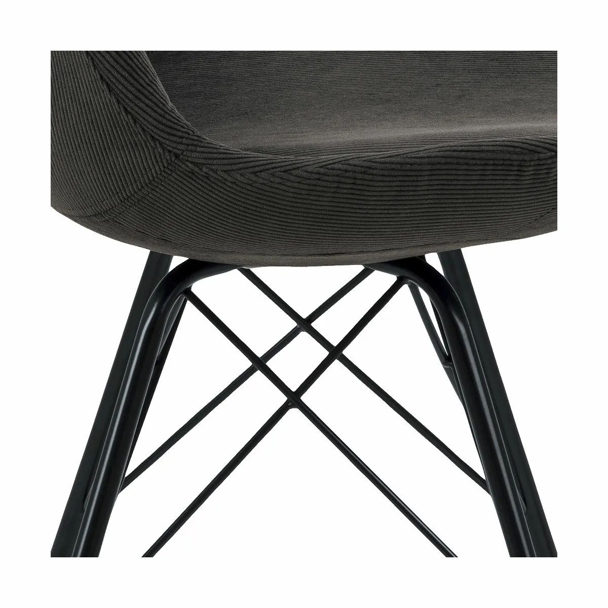 CASA Living Spisebordsstole Eris Spisebordsstol - 2 stk. i antracit, 4