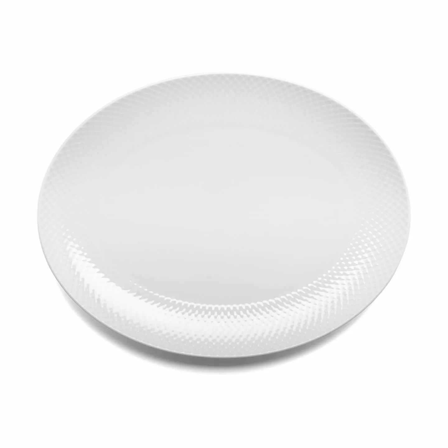 Lyngby Porcelæn Serveringsfade Rhombe Serveringsfad i Hvid, B26,5 x L35 cm, 1