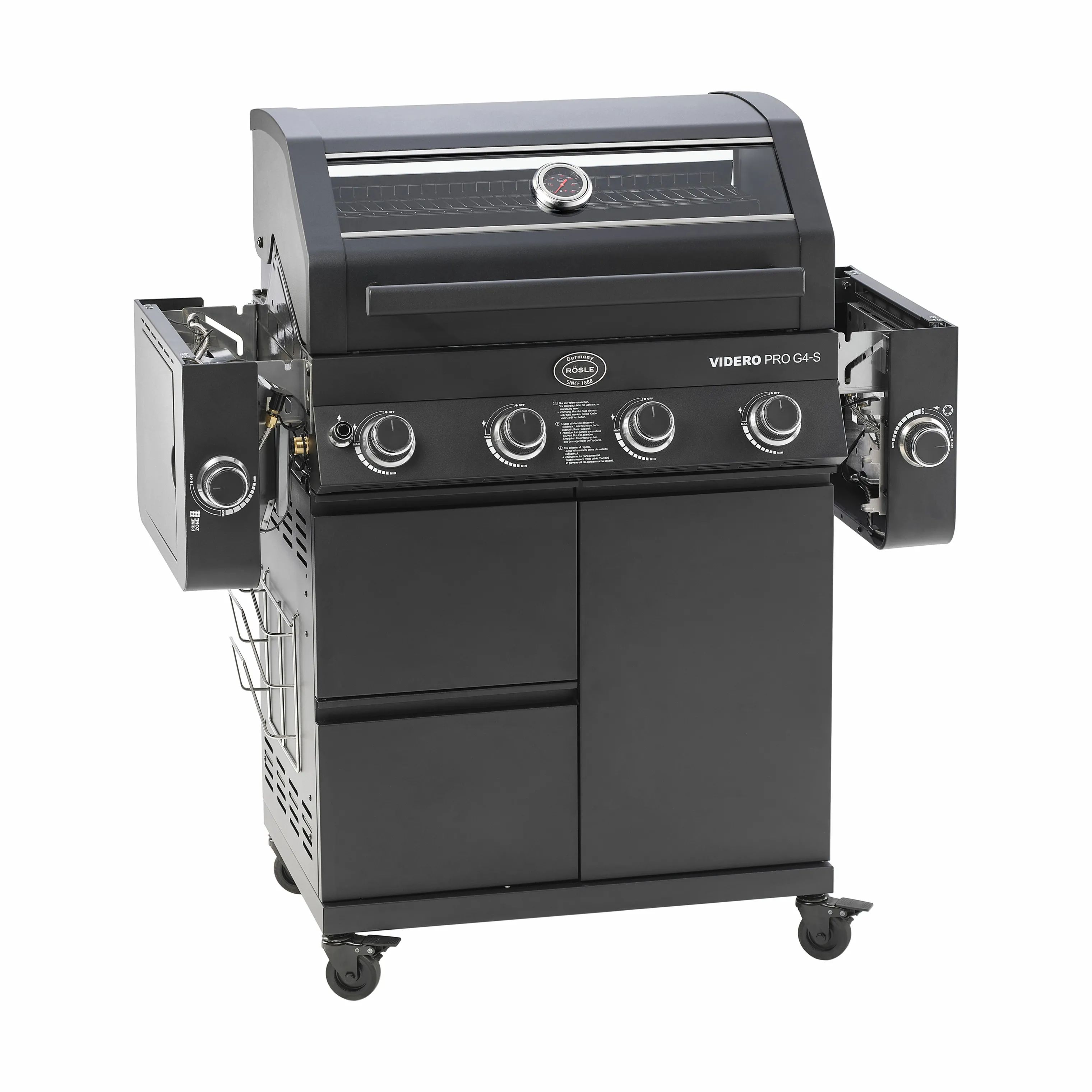 RÖSLE Gasgrill Videro Pro Gasgrill i Sort, 4