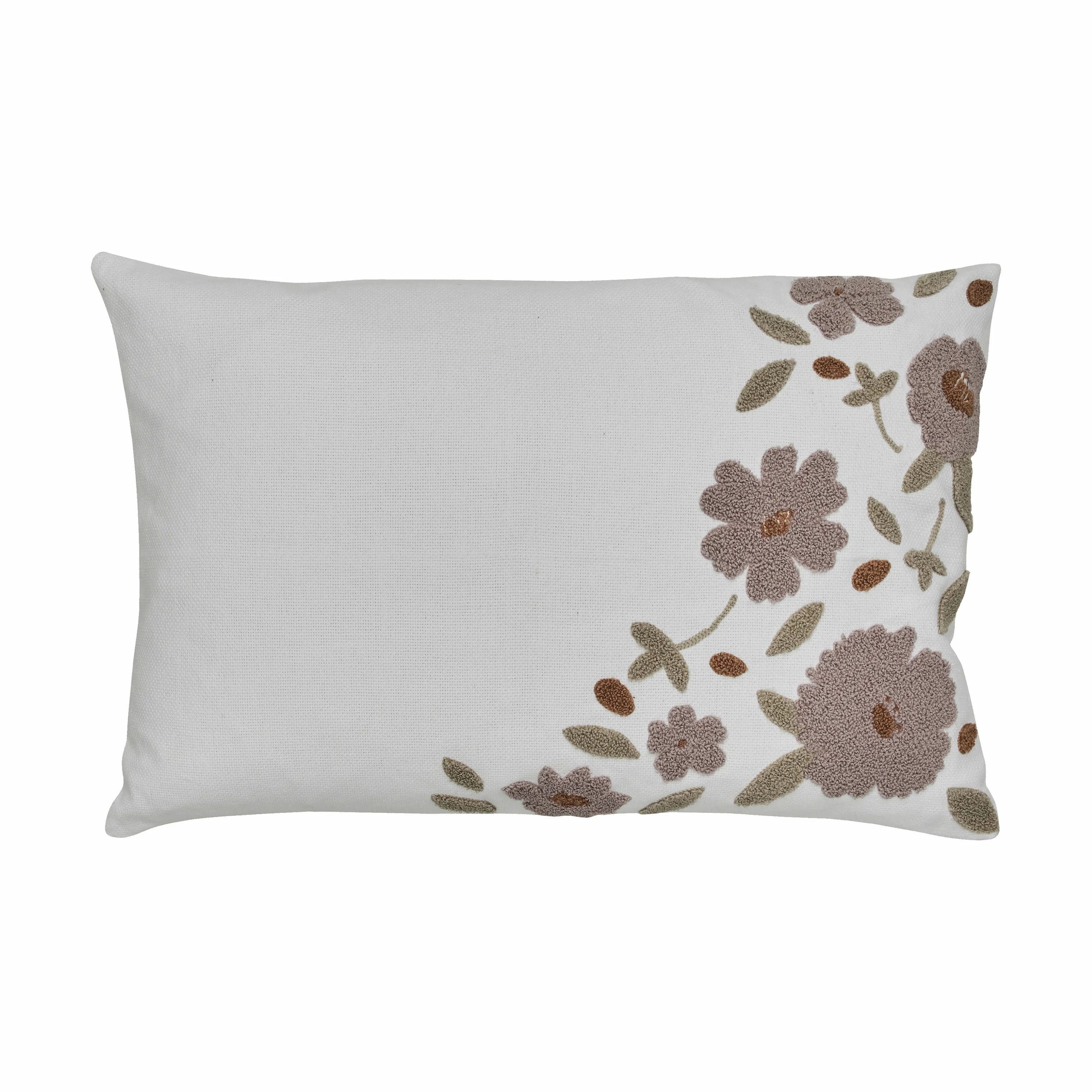 Lene Bjerre Pyntepuder Malise Pude i Gammelrosa/Hvid, 40 cm, 1