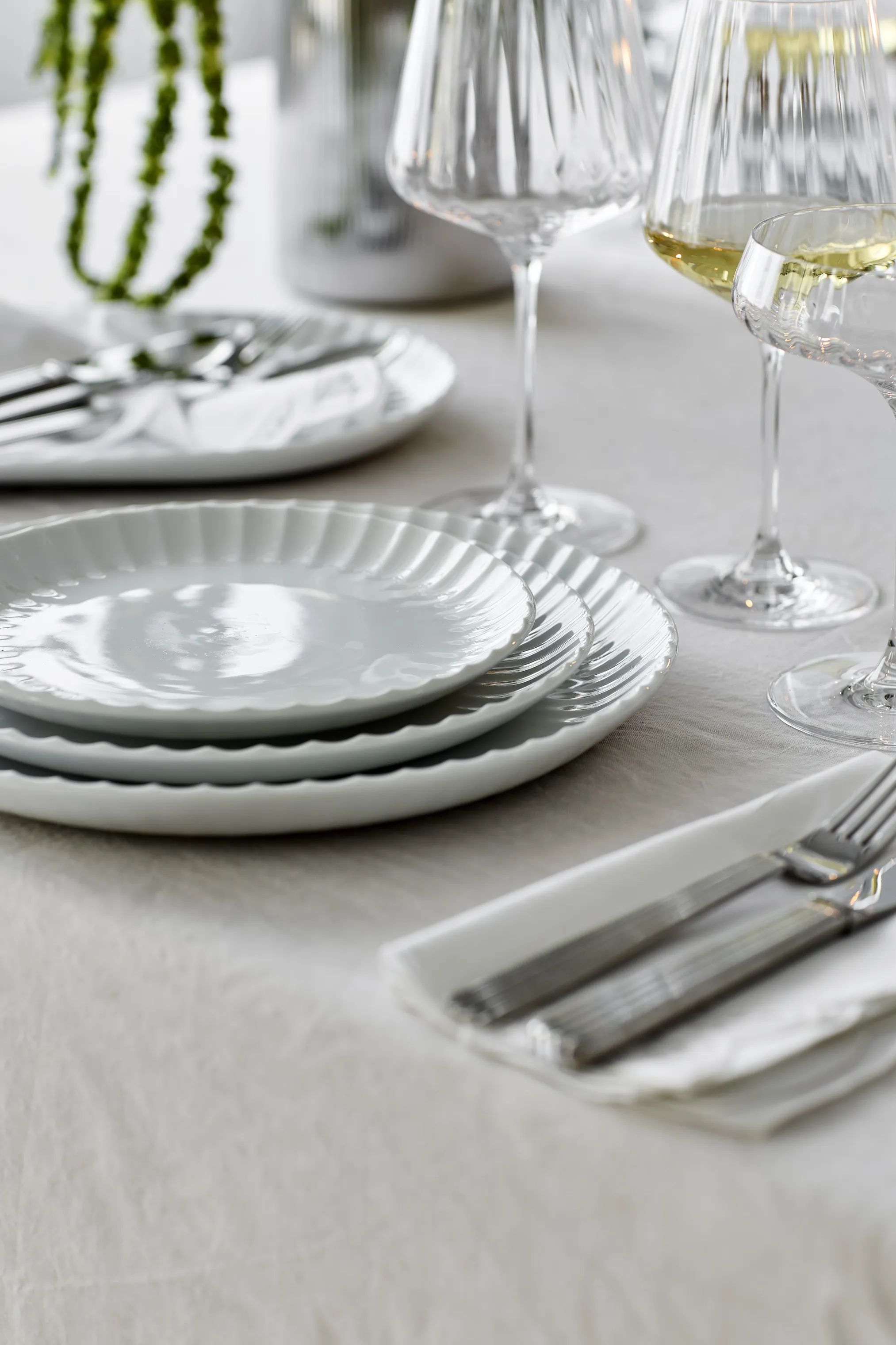 Georg Jensen Frokosttallerkener Bernadotte Coupe Frokosttallerken i Hvid, 2