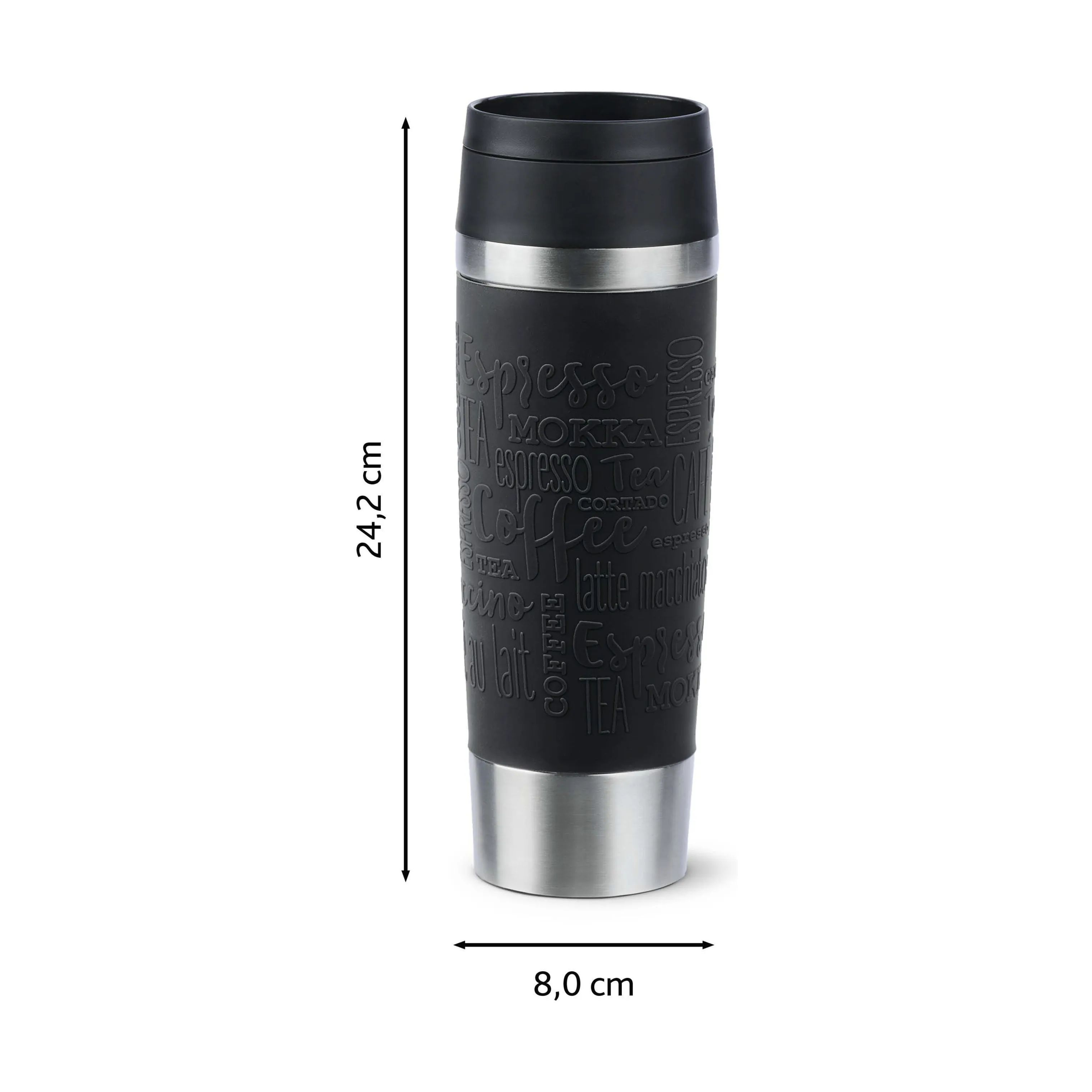 Emsa To go kopper To Go To-Go Classic Rejsekrus i Black, 0.5 L, 4