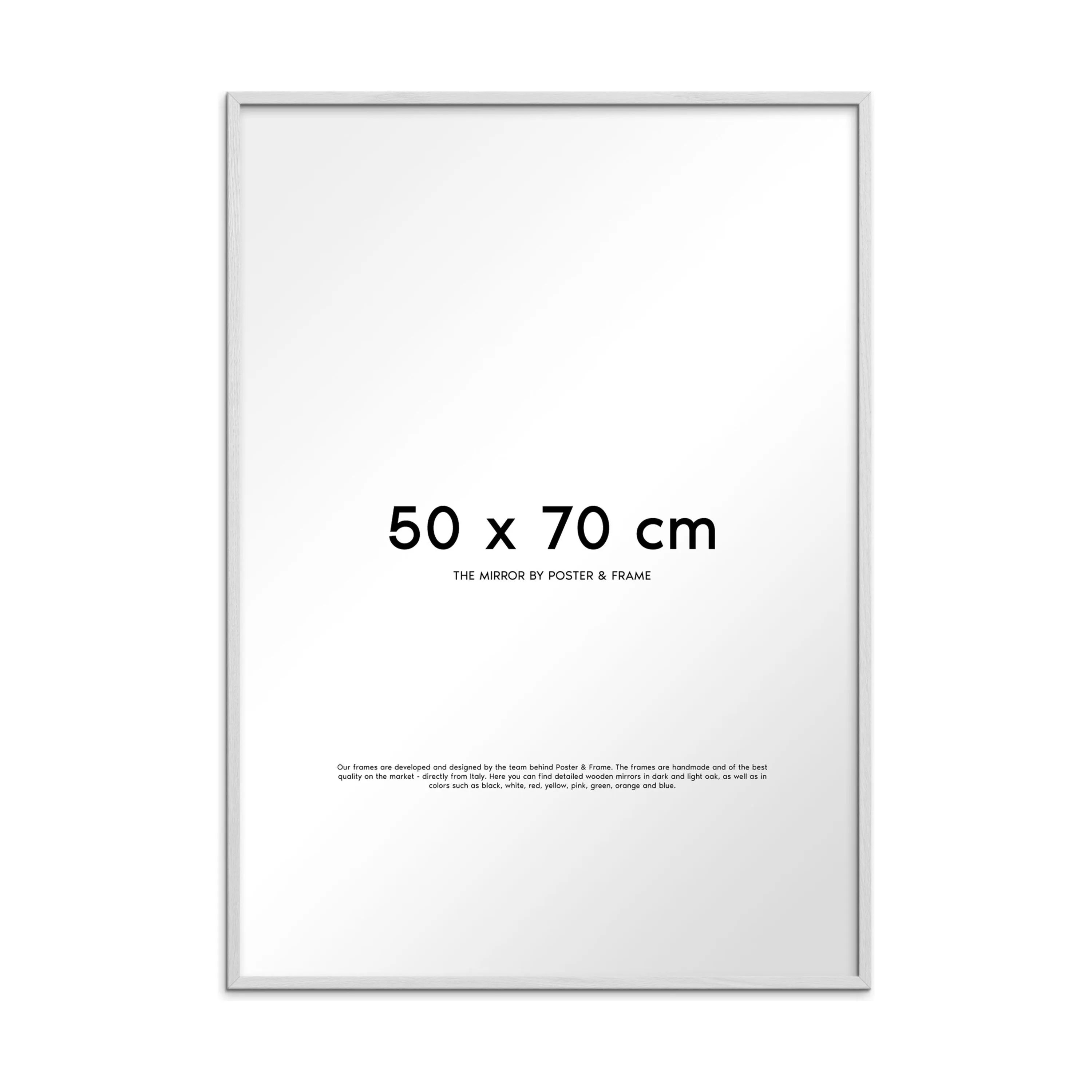 Poster&Frame Spejle Spejl i Hvid, B50 x L70 cm, 1