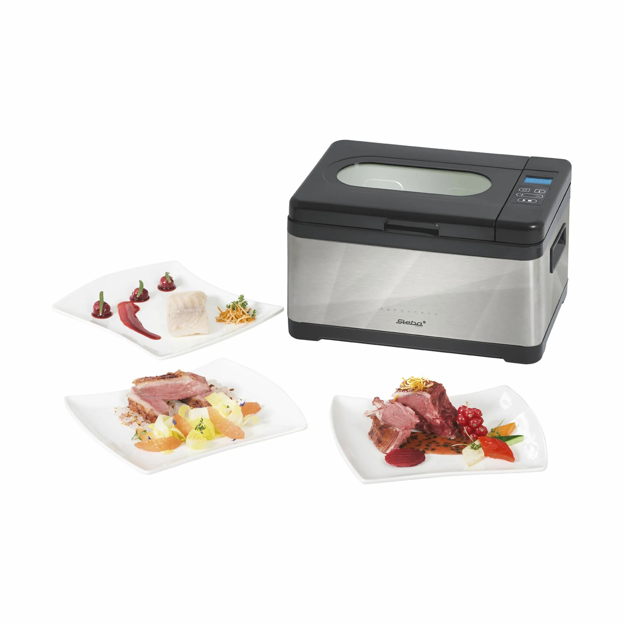Steba Sous vide kar og tilbehør Sous Vide Maskine STSV2 i Sølv/Sort, 4