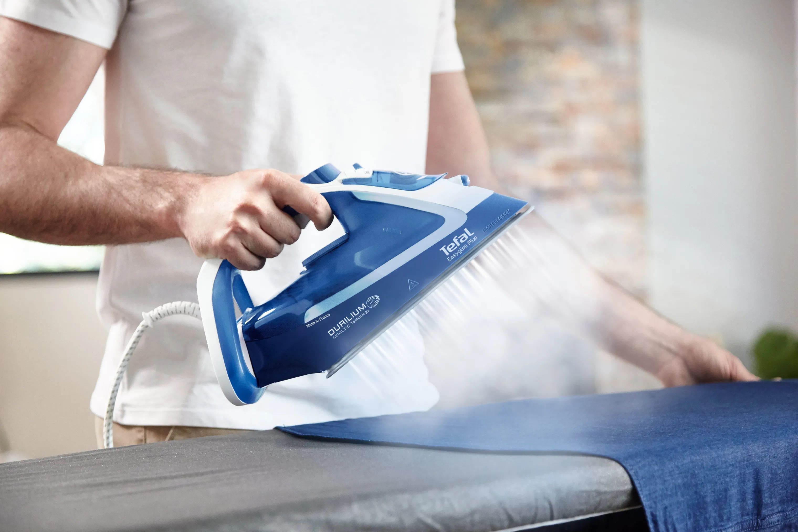Tefal Strygejern Easygliss+ Dampstrygejern i Blå, 3