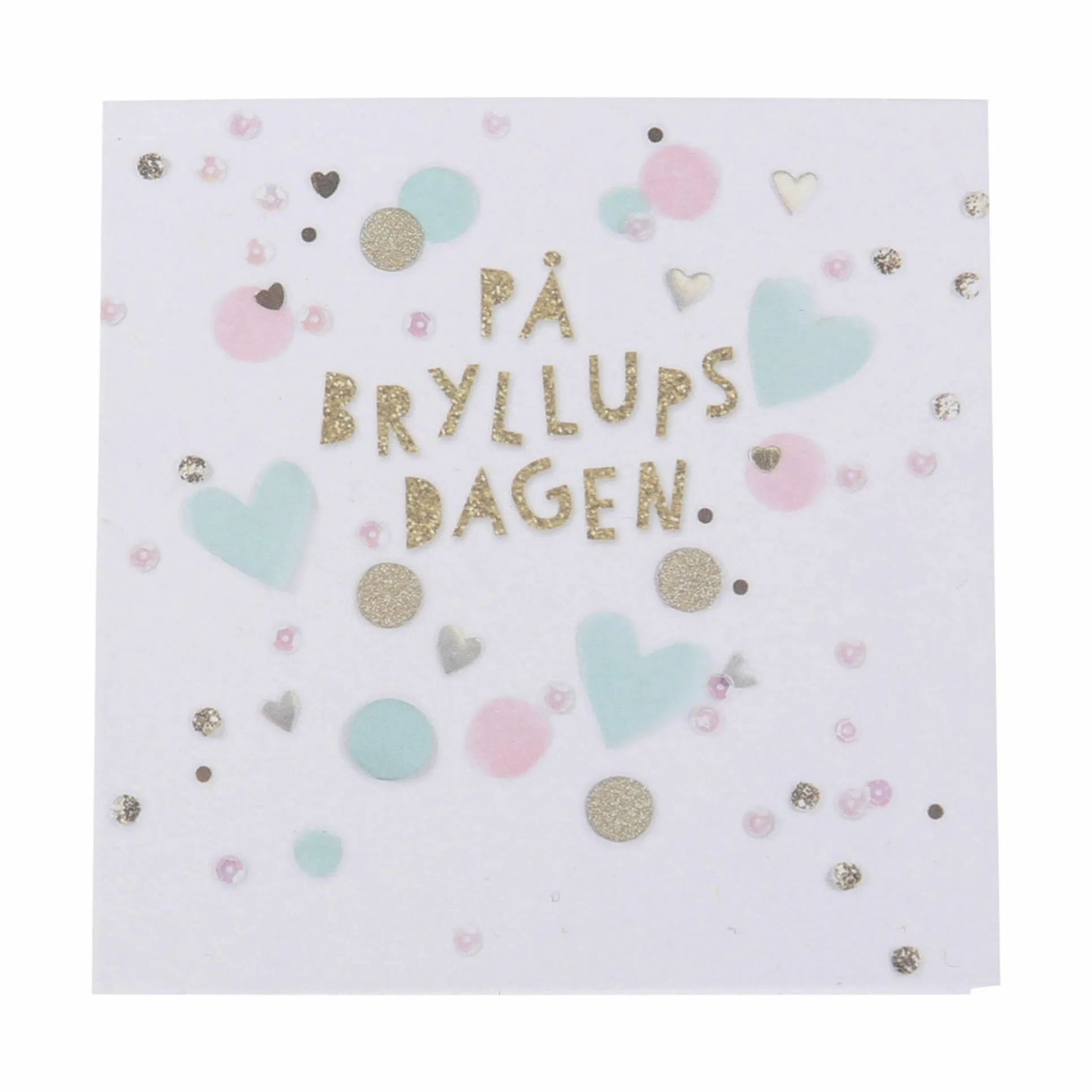 CASA Living Kort Kort - På bryllupsdagen i guld;lyserød;blå, 1